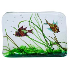 Aquarium en verre de Murano Alfredo Barbini pour Cenedese:: 1960s