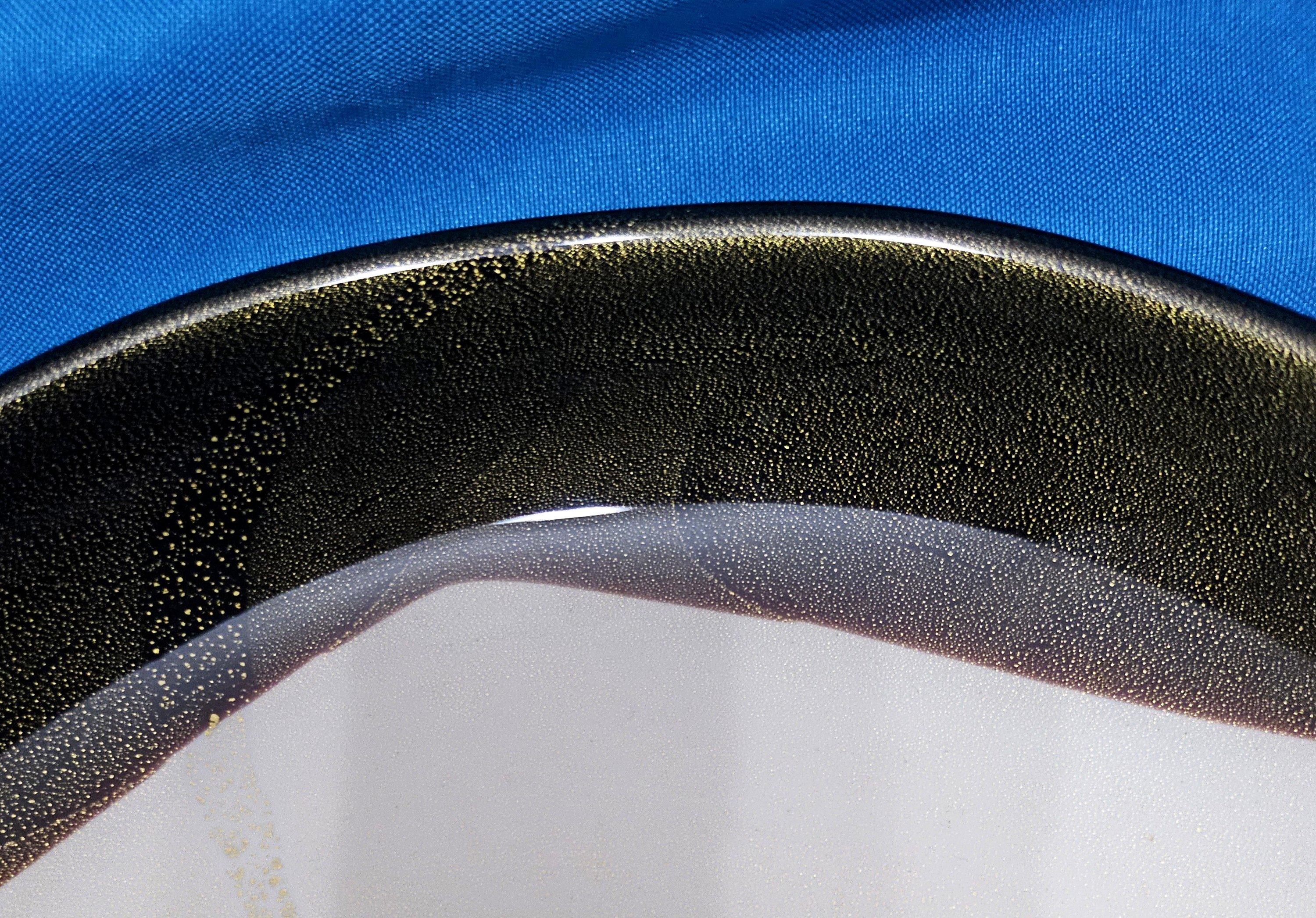 Alfredo Barbini Murano Glass Bowl / Dish with Gold, Large, Rare / Hard to Find en vente 4