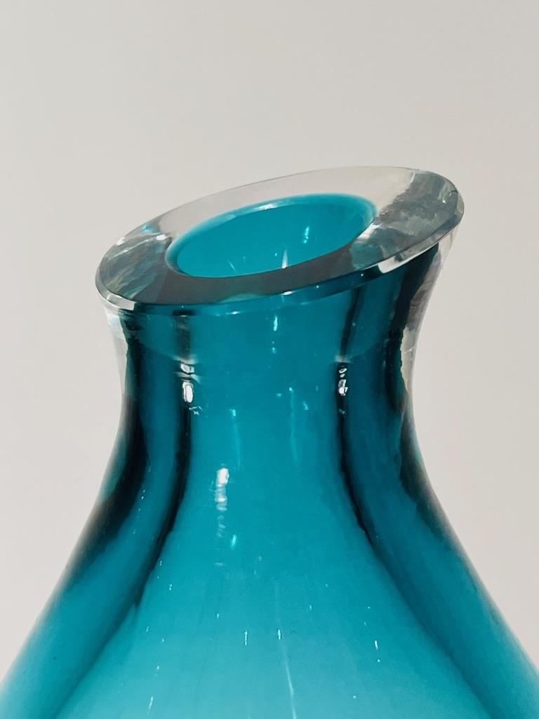 Other Alfredo Barbini Murano glass multicolor circa 1950 vase. For Sale