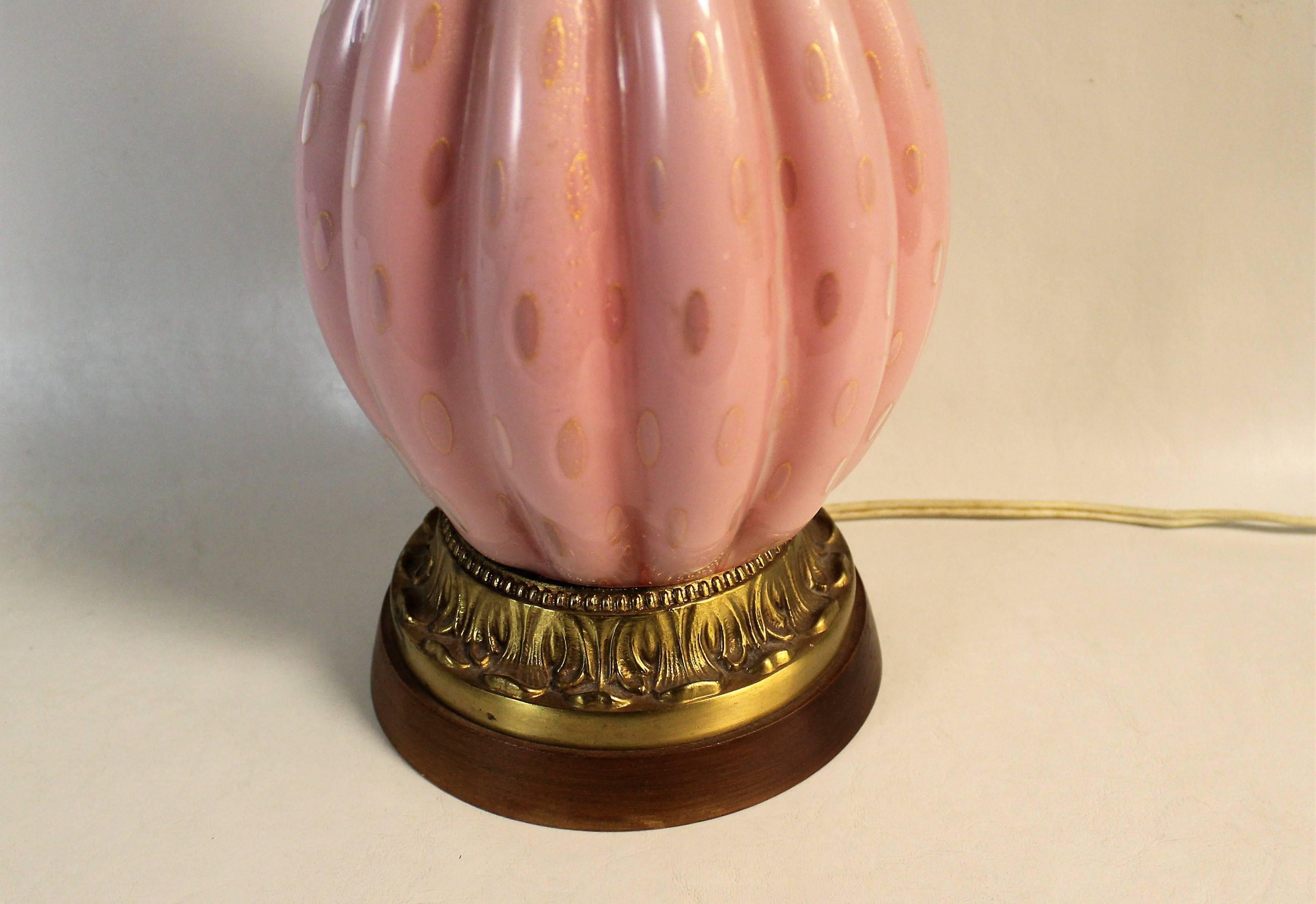 Tischlampe aus Muranoglas von Alfredo Barbini (Moderne der Mitte des Jahrhunderts) im Angebot