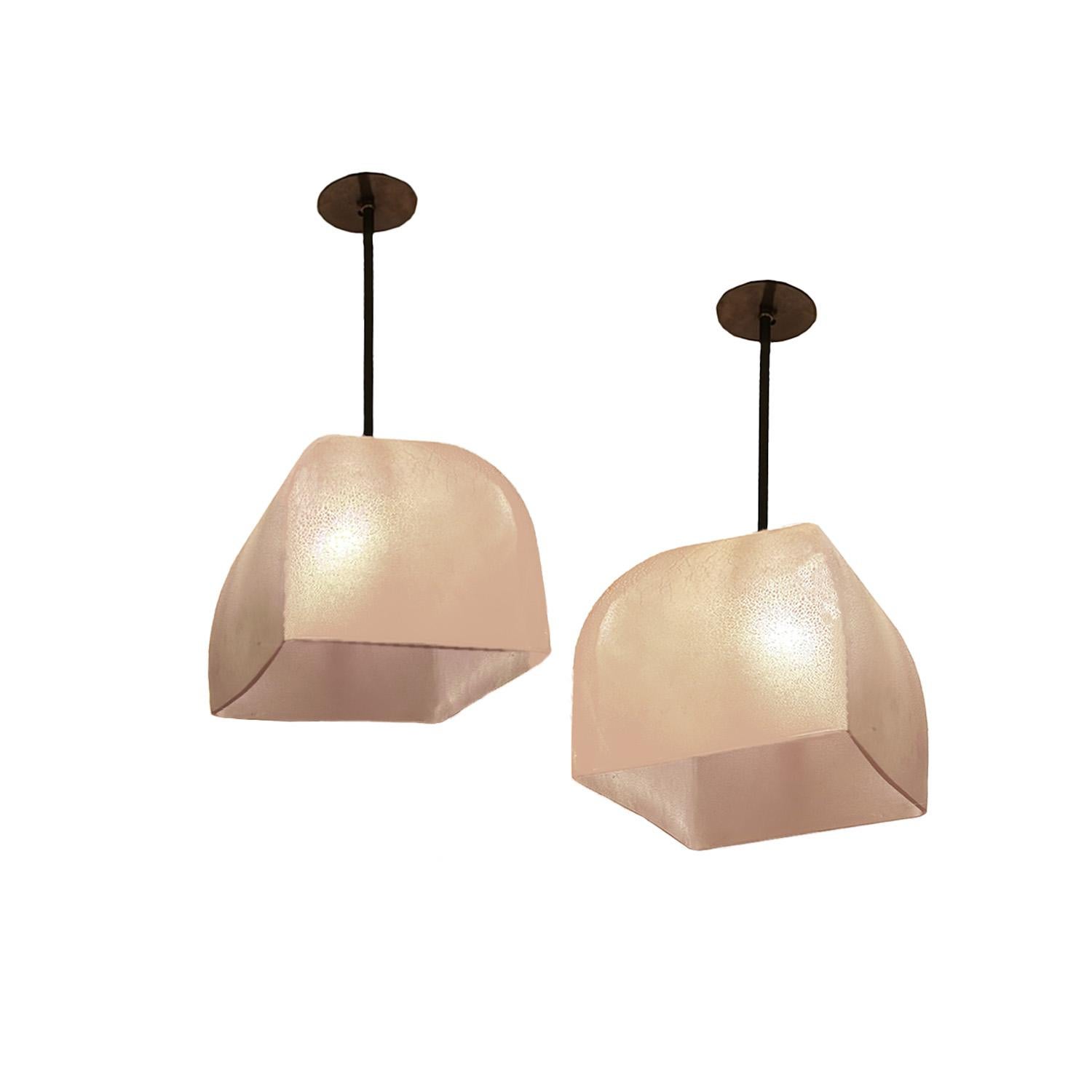 Mid-Century moderno Alfredo Barbini, apparecchio a sospensione in vetro di Murano Scavo anni '60 in vendita