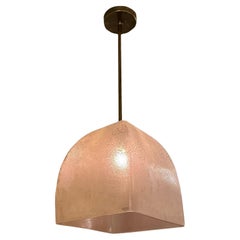 Alfredo Barbini, lampe à suspension en verre Scavo de Murano, années 1960