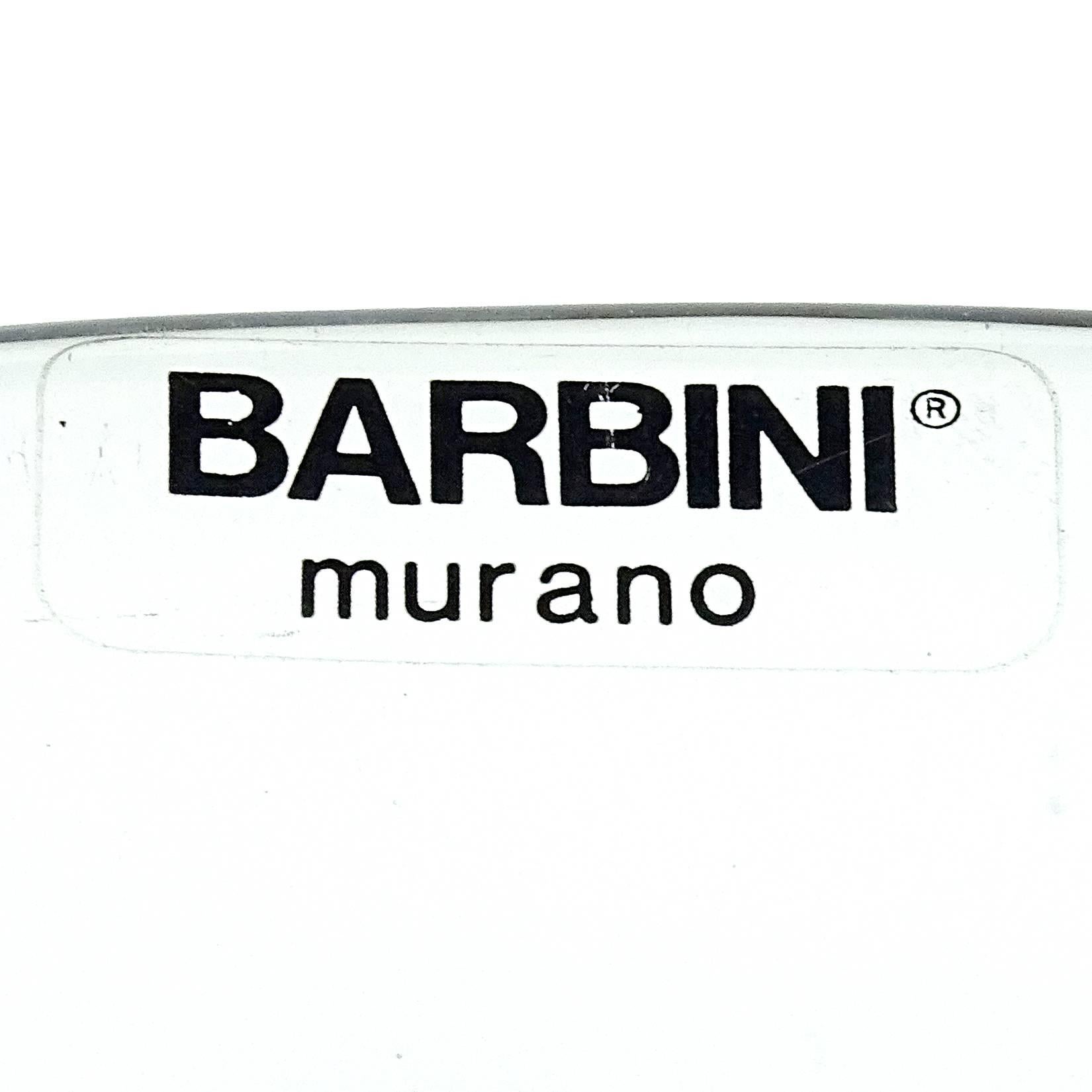 Alfredo Barbini Murano Signed Iridescent Fish Italian Art Glass Display Bowl For Sale 1