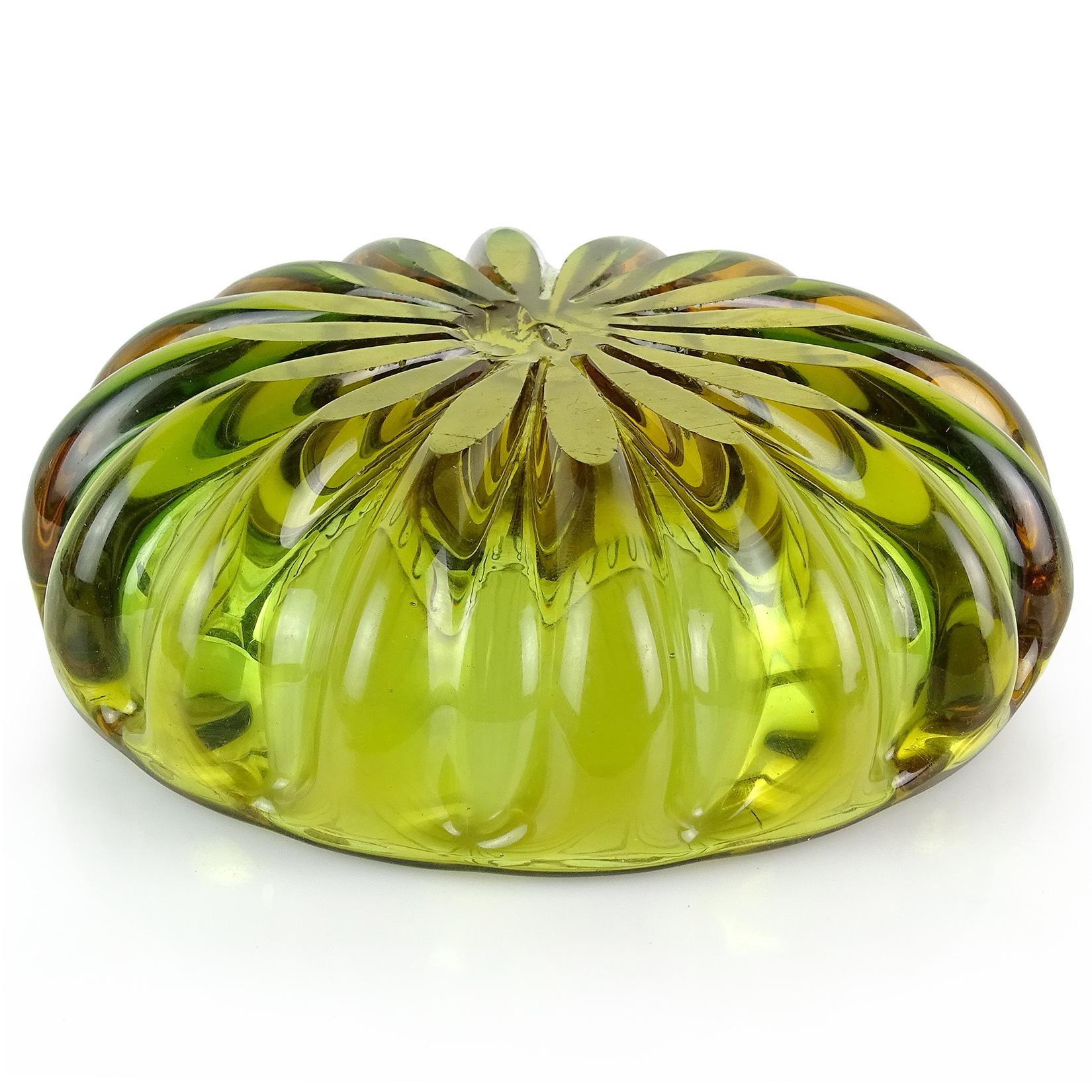 vintage green glass fruit bowl