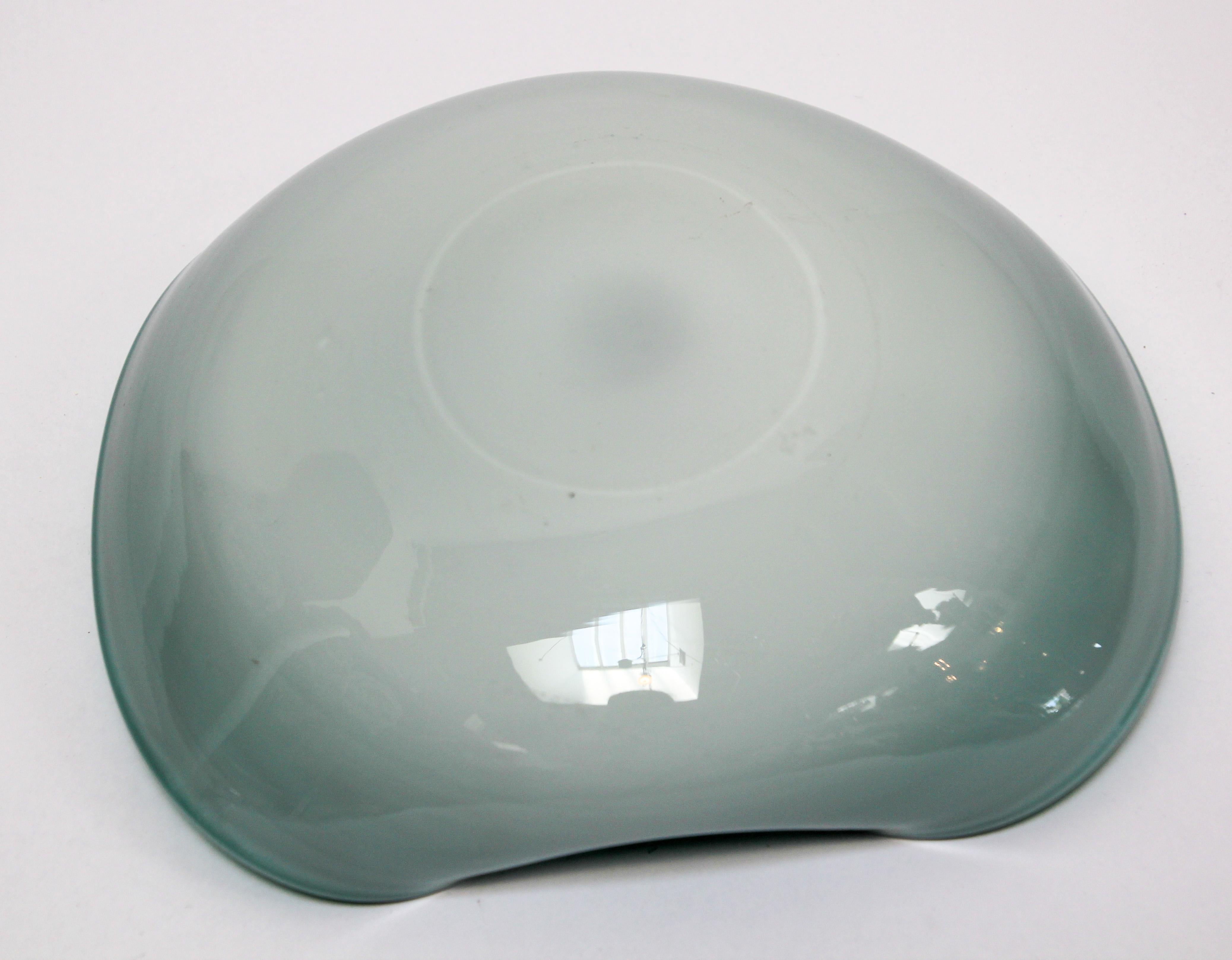 Alfredo Barbini Murano Venetian Hand Blown Art Glass Green Ashtray 4