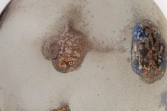 Unique Alfredo Barbini Scavo Glass Medusa Murano Pendant with Brass Canopy