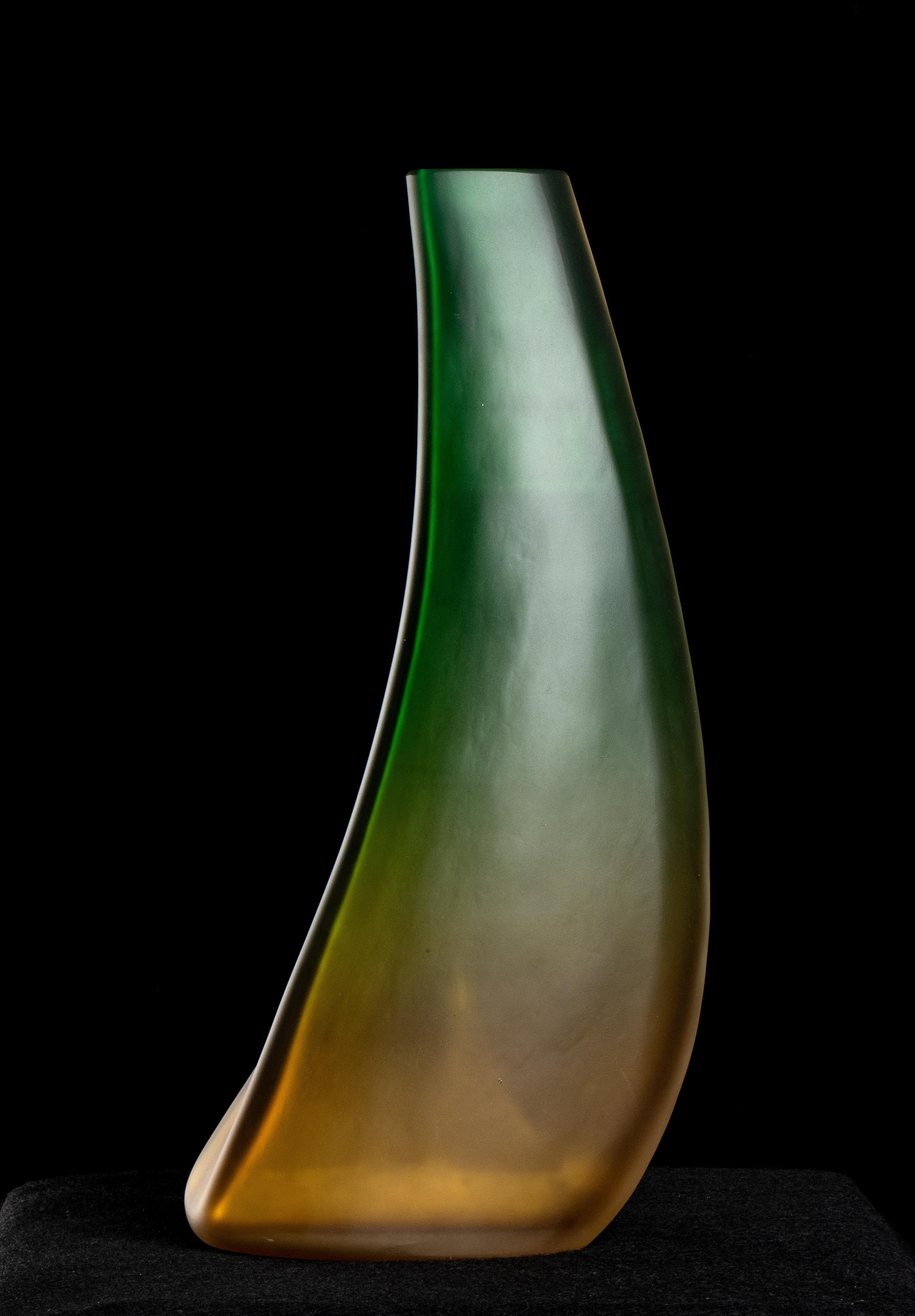Alfredo Barbini Postmodern Sculpture Blown Glass Incalmed Original Label 20th For Sale 1