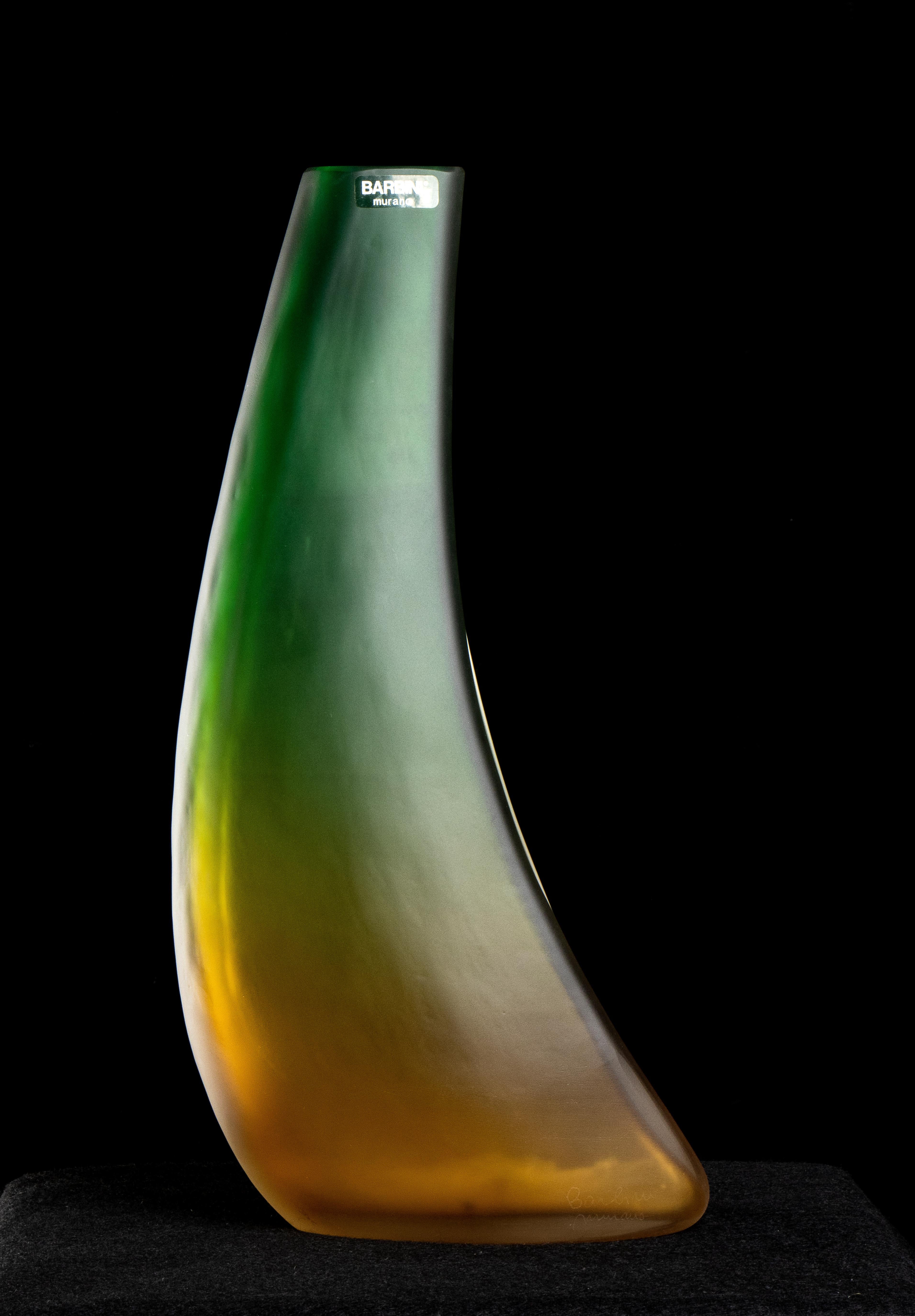 Alfredo Barbini Postmodern Sculpture Blown Glass Incalmed Original Label 20th For Sale 5
