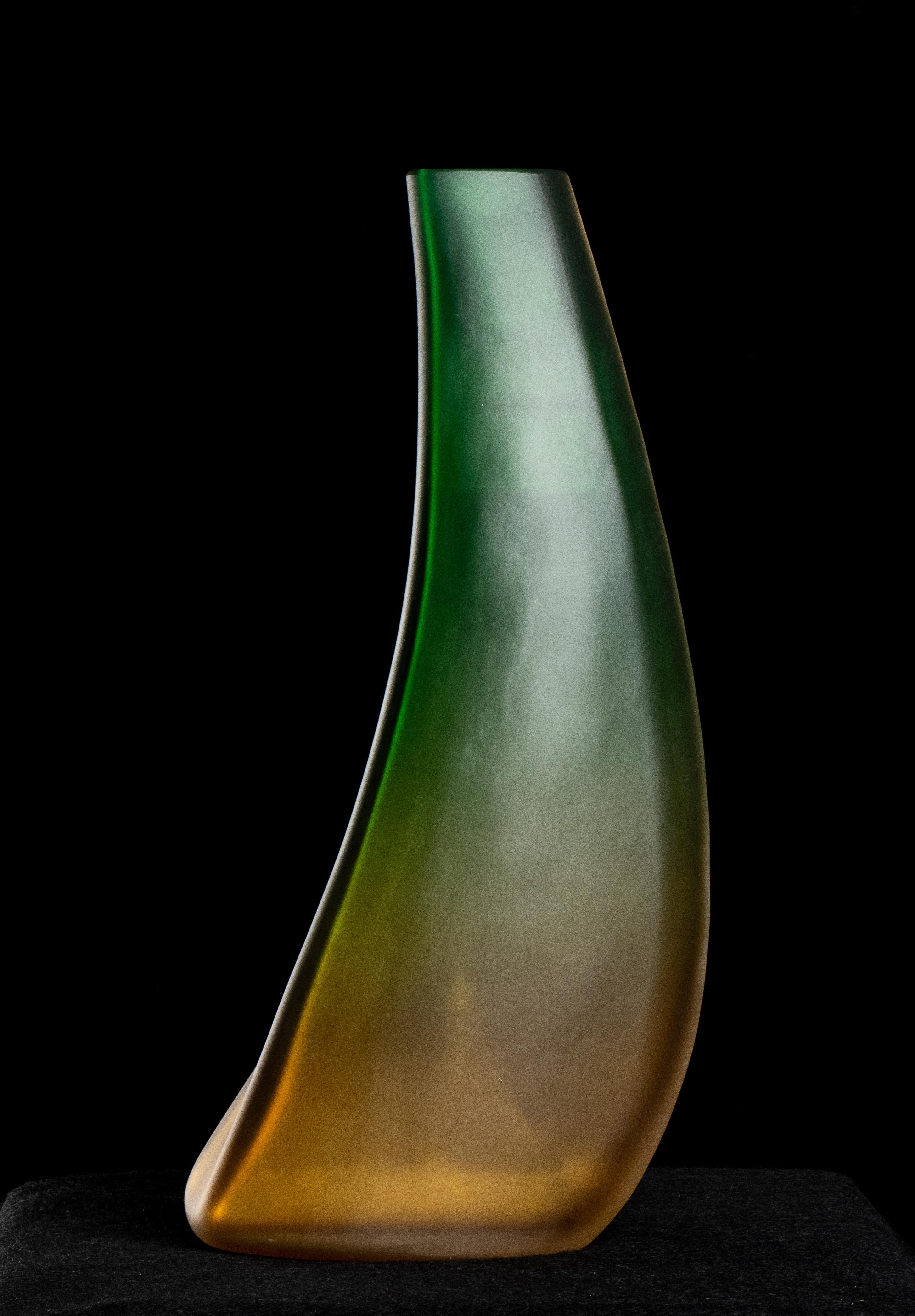 Murano Glass Sculpture Alfredo Barbini Original Label Vintage Italian 20th For Sale 1