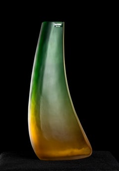 Escultura de cristal de Murano Alfredo Barbini Etiqueta original Vintage Italian 20th