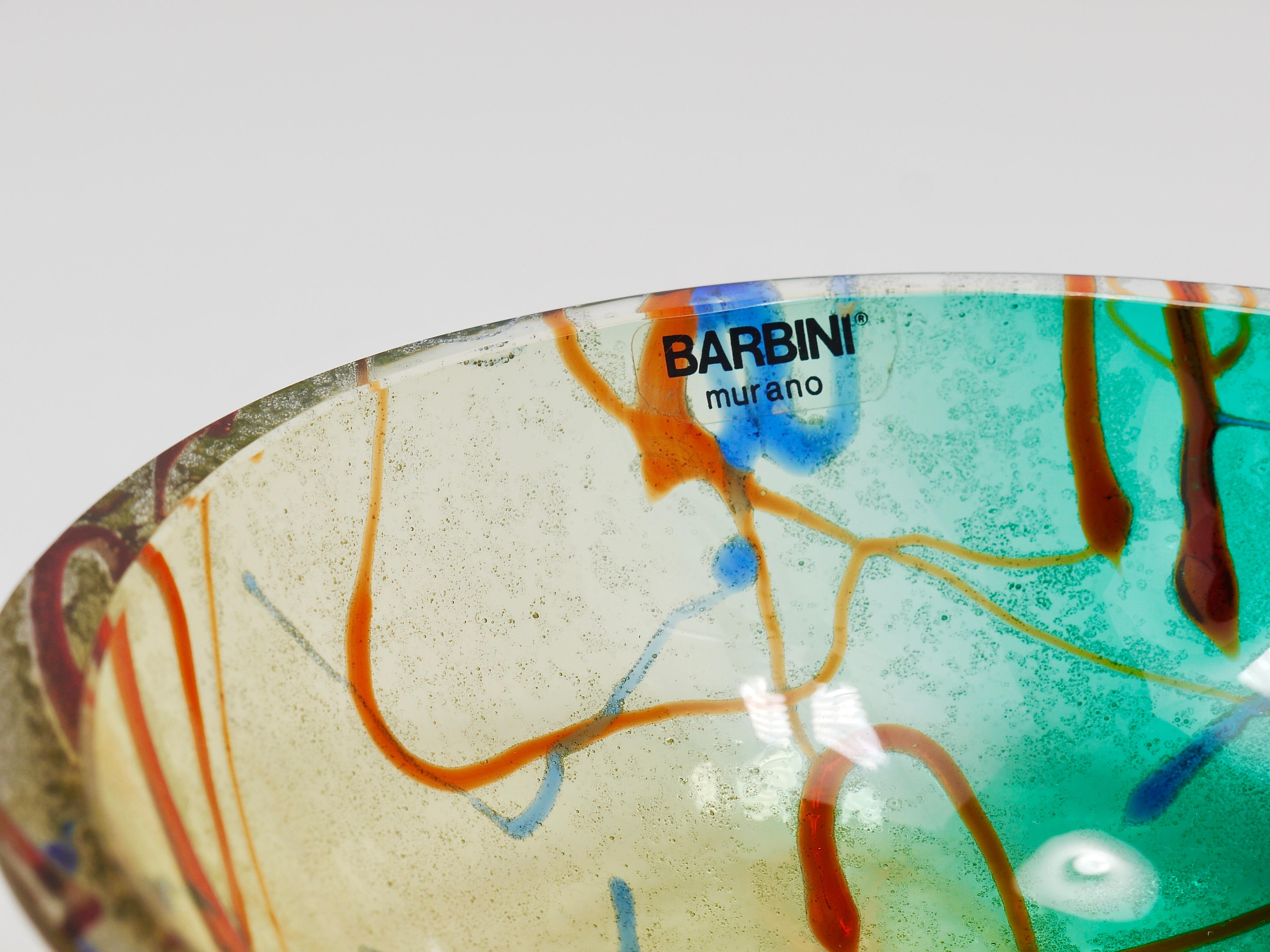 Alfredo Barbini Signierte Murano Kunstglasschale oder Aschenbecher, Italien, 1970er Jahre im Angebot 3
