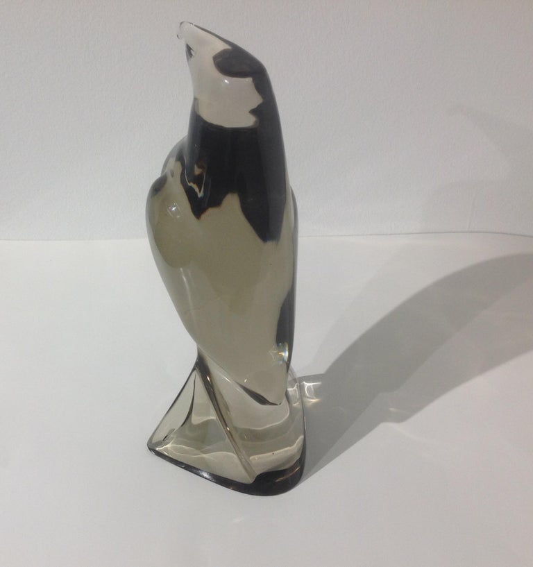 Alfredo Barbini Signed Murano Sculpture of an Eagle For Sale at 1stDibs