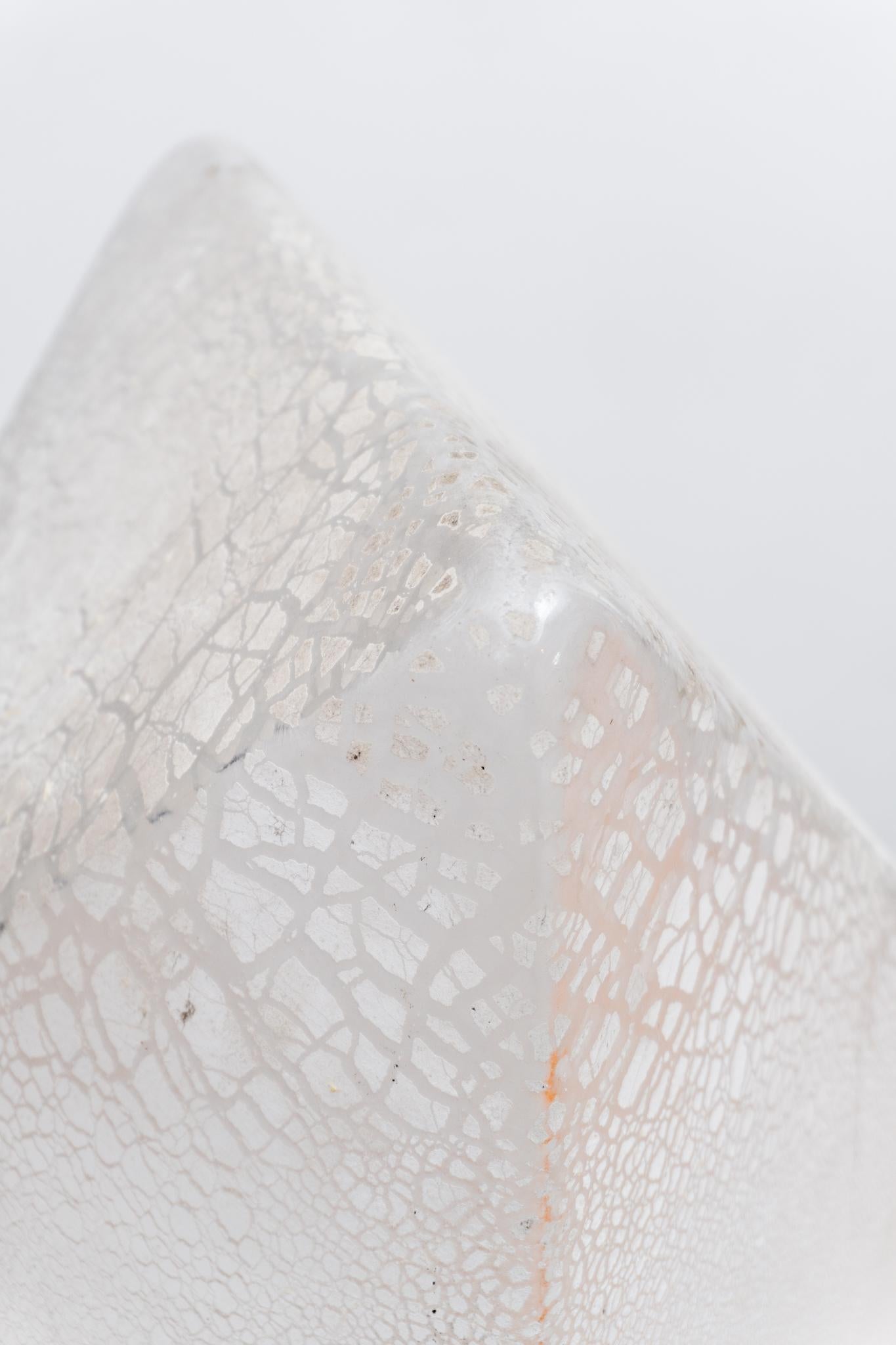 Lampe de bureau Alfredo Barbini en verre de Murano soufflé à la main au design géométrique Scavo en vente 7