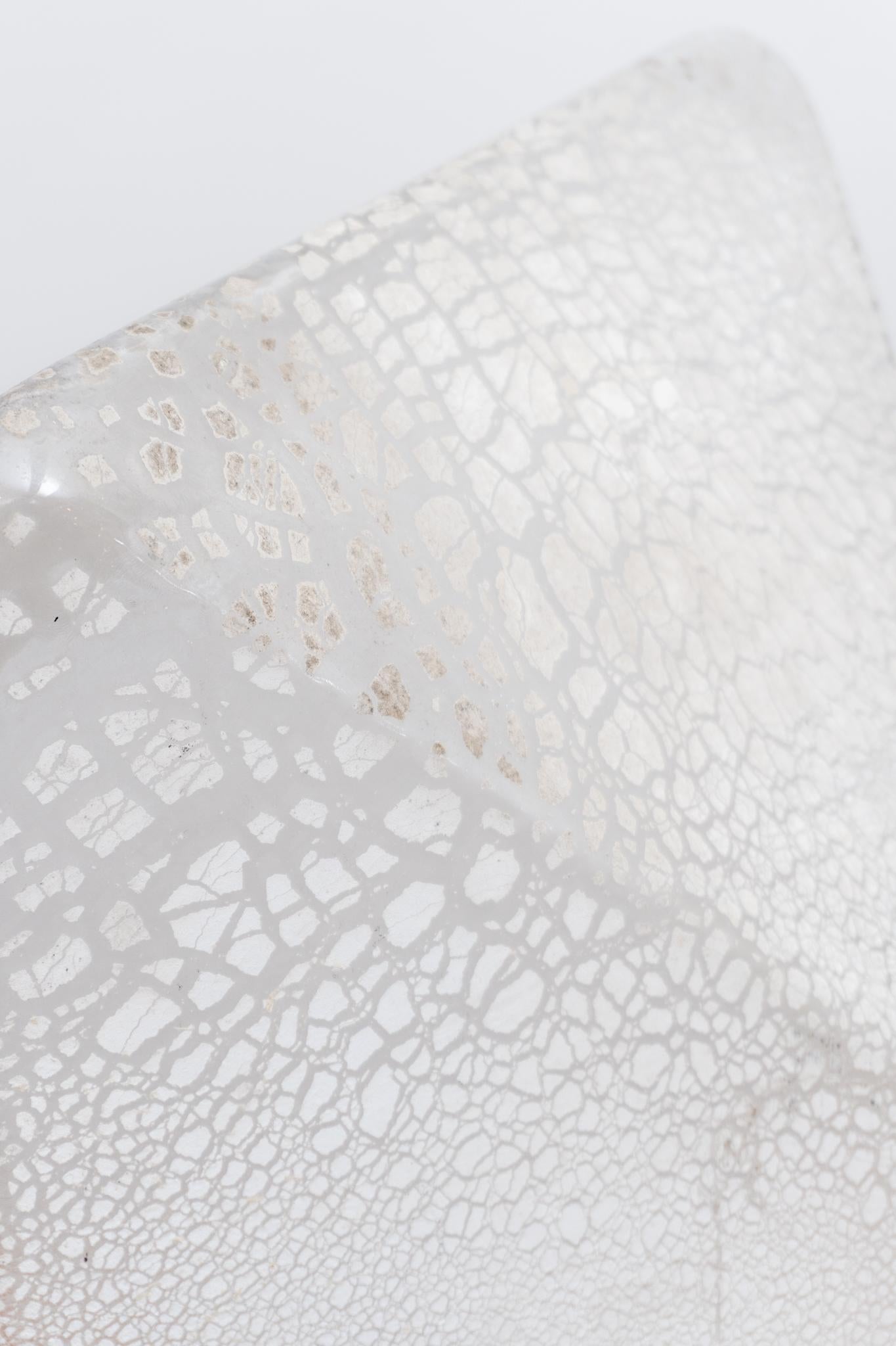 Lampe de bureau Alfredo Barbini en verre de Murano soufflé à la main au design géométrique Scavo en vente 8