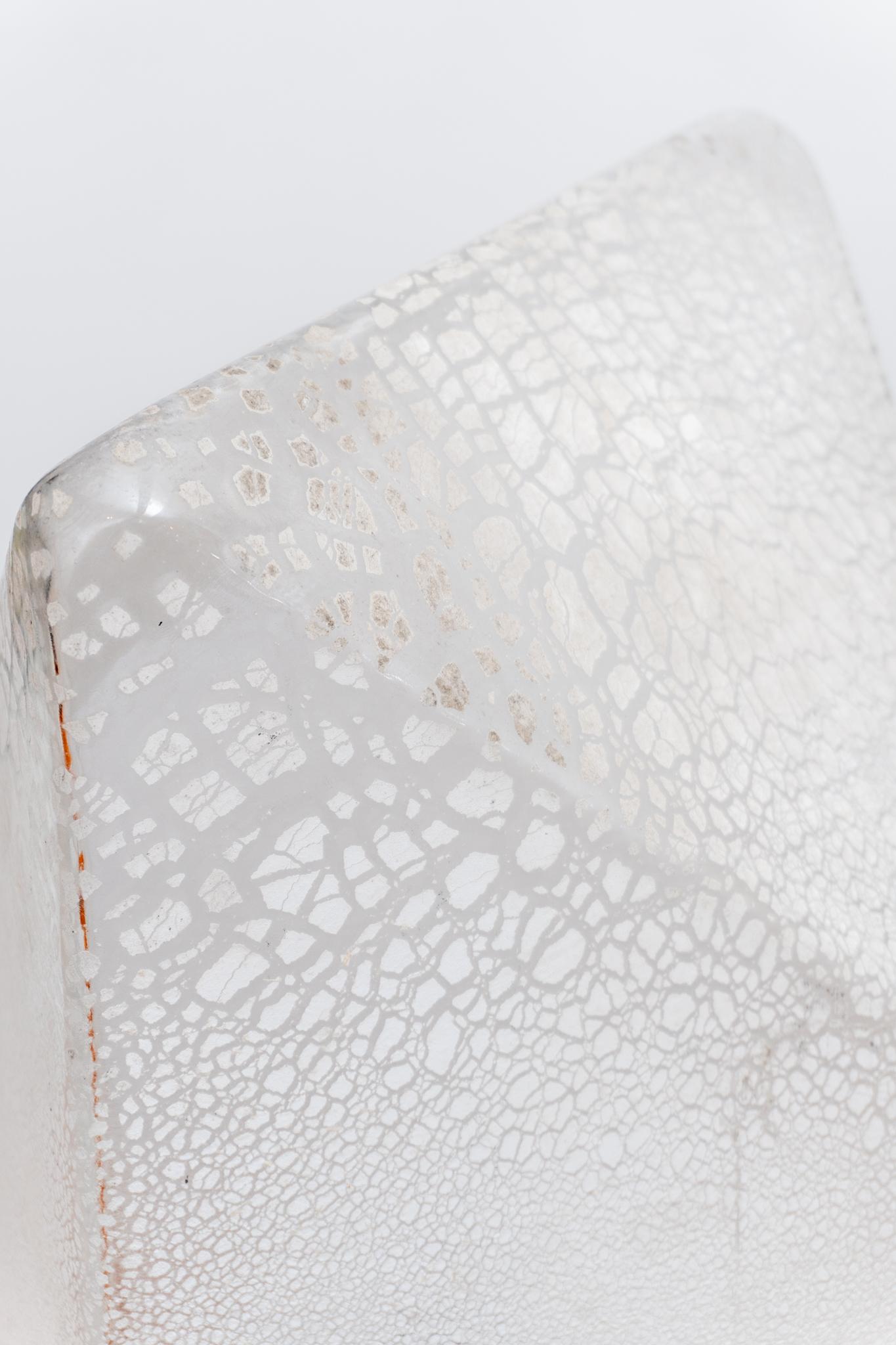Lampe de bureau Alfredo Barbini en verre de Murano soufflé à la main au design géométrique Scavo en vente 9
