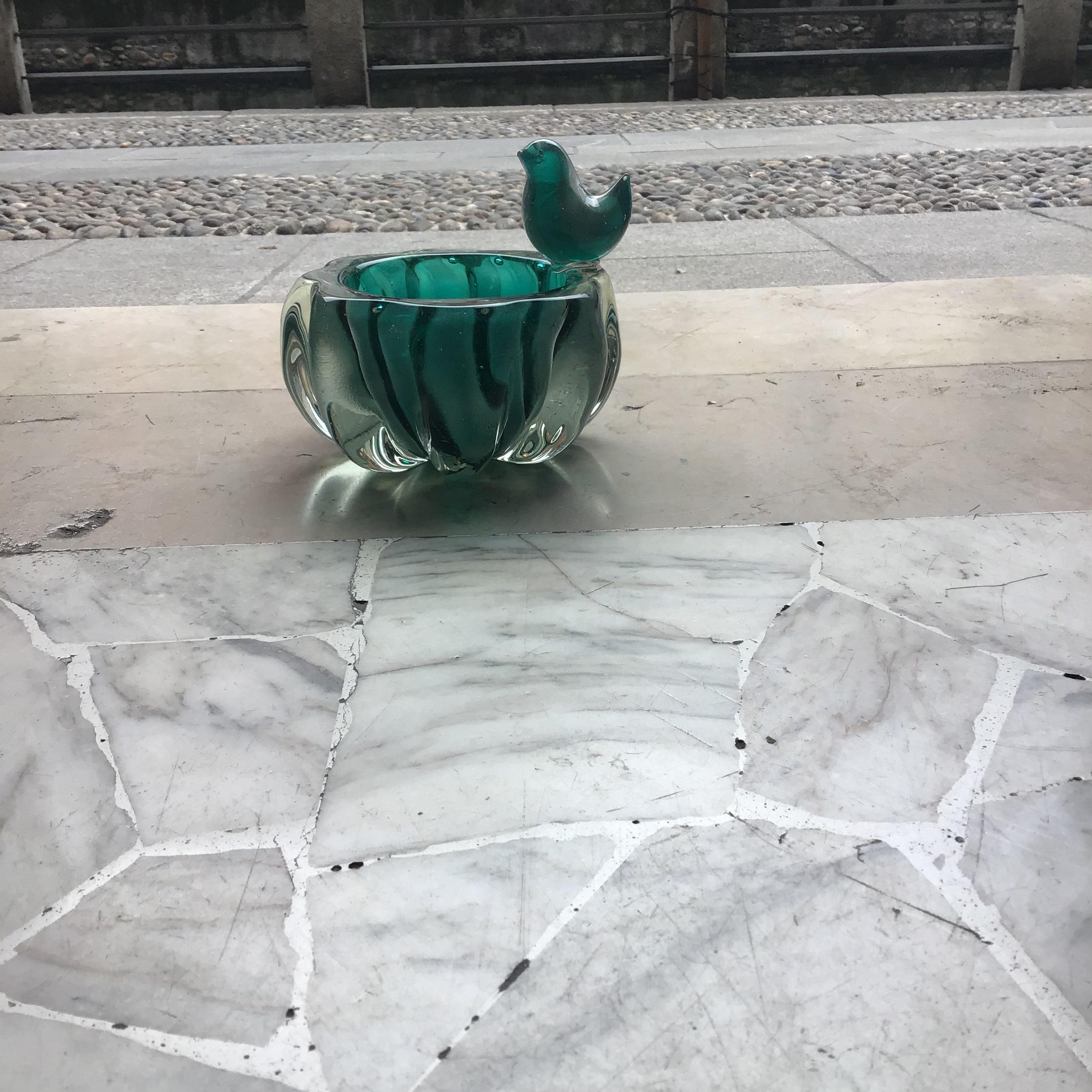 Mid-20th Century Alfredo Barbini V.A.M.S.A. Centre de table Verre de Murano 1950 Italie en vente