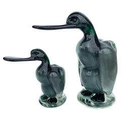 Alfredo Barbini VAMSA Paire de sculptures de canard en verre de Murano circa 1930 