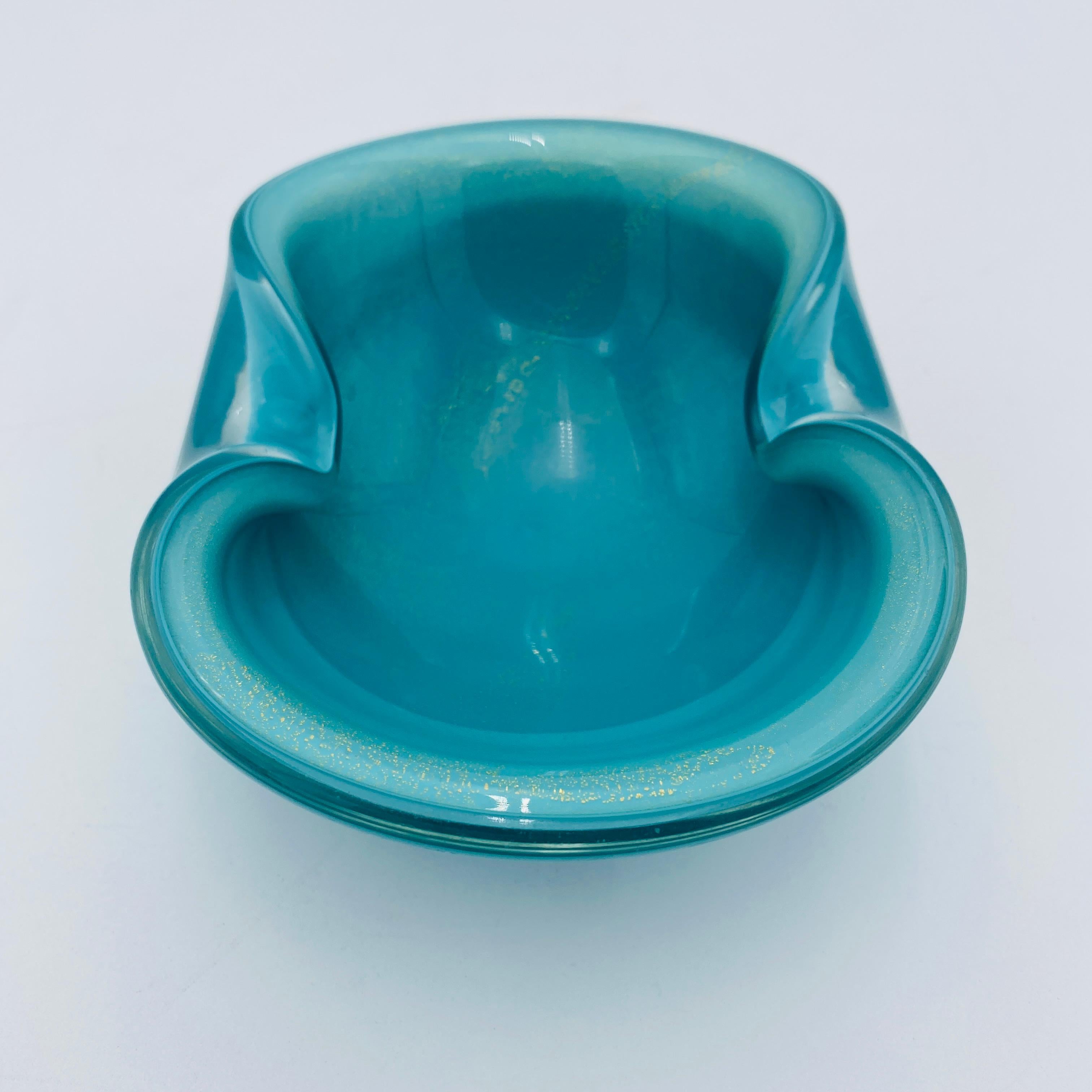 Italiano Alfredo Barbini Vintage Italian Murano Glass Ashtray 1960s in vendita