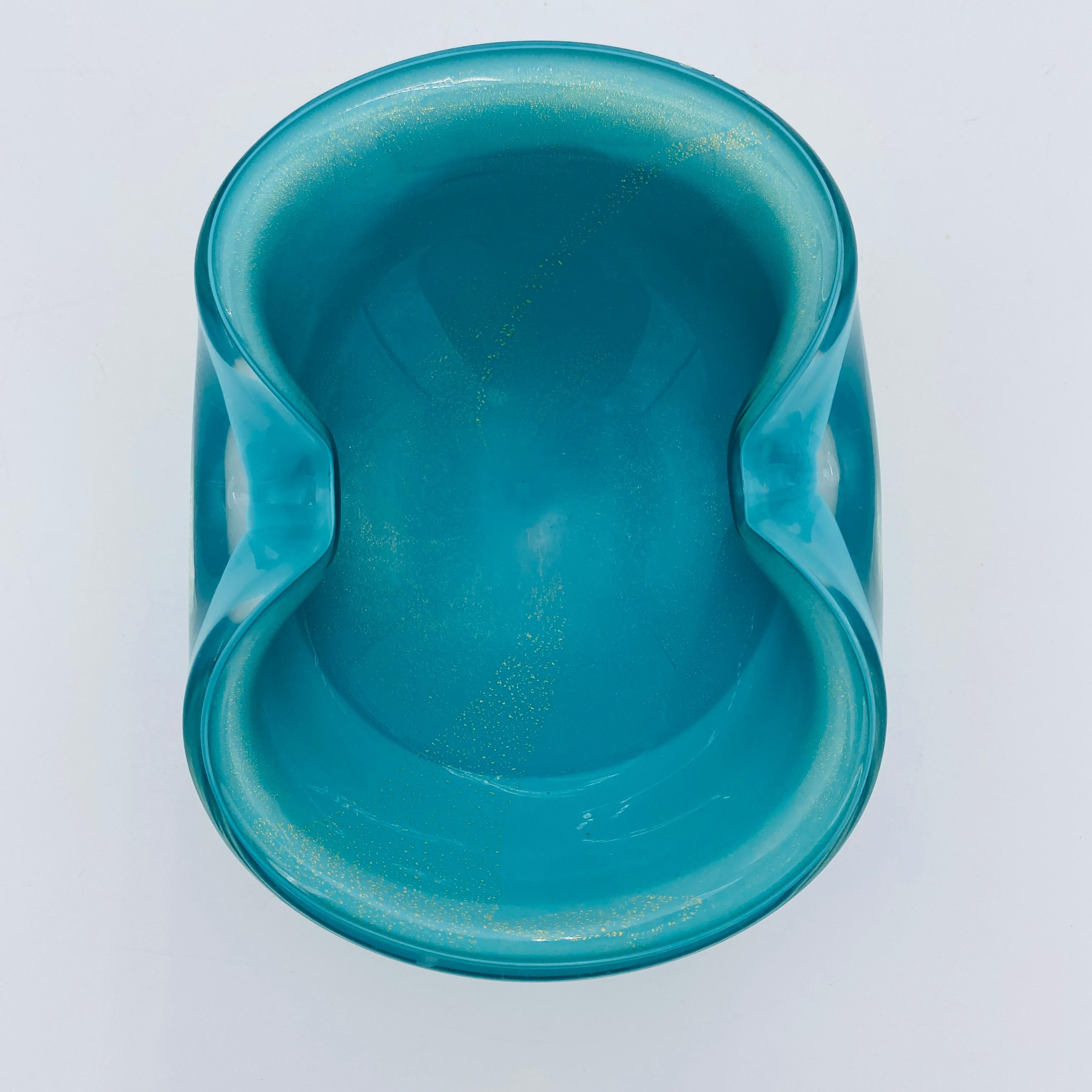 Fatto a mano Alfredo Barbini Vintage Italian Murano Glass Ashtray 1960s in vendita