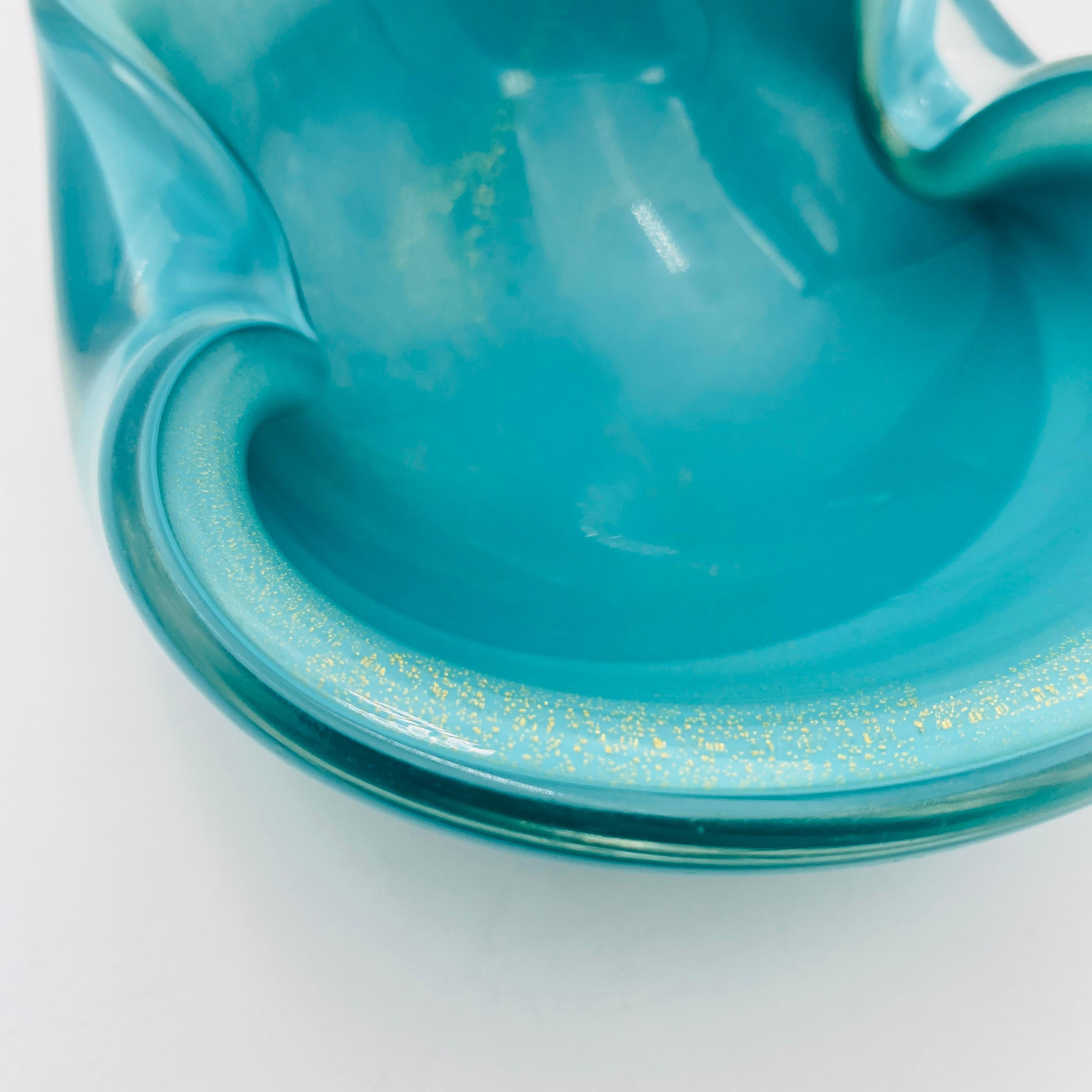 Alfredo Barbini Vintage Italian Murano Glass Ashtray 1960s In condizioni buone in vendita a San Juan Capistrano, CA