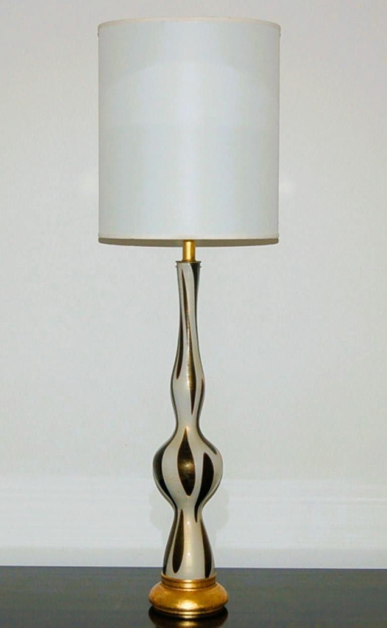 Alfredo Barbini - Vintage Mod Murano Lampen; Schwarz & Weiß (Italienisch) im Angebot