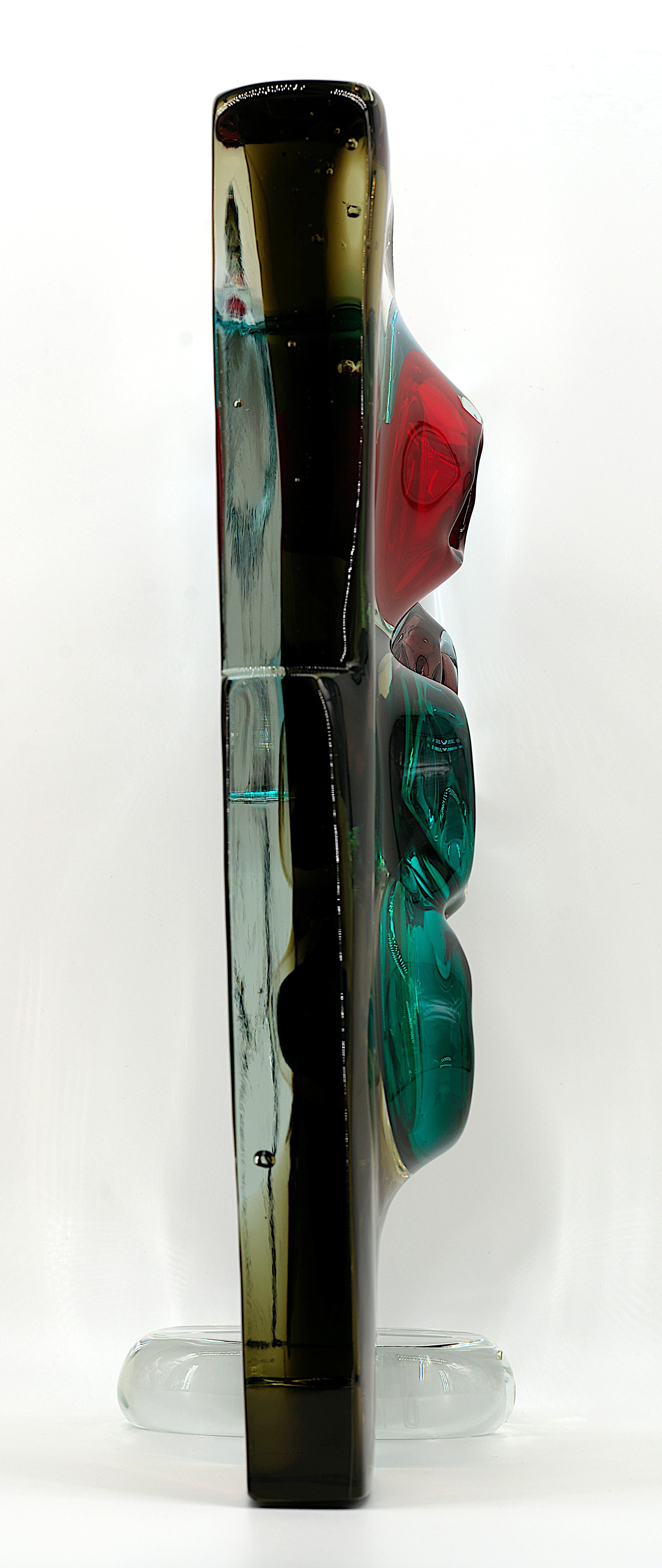 Art Glass Alfredo Barbini Vulcano Glass Sculpture, Murano, Late 1950s For Sale