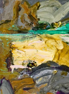 "Maine Landscape #4, " Oil on Canvas - Abstract painting