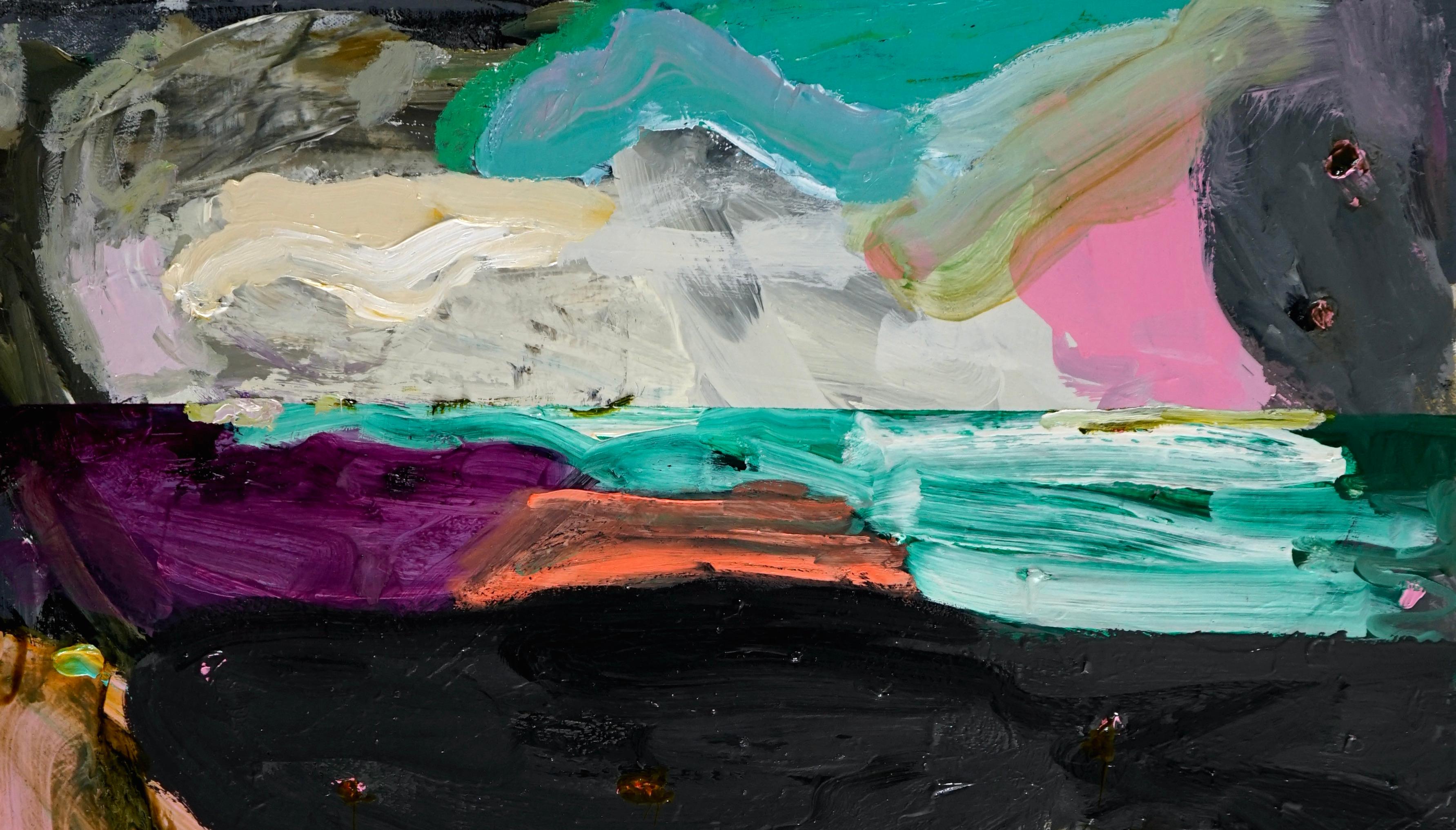 « Main Landscape - Low Tide, », huile sur toile - peinture abstraite - Abstrait Painting par Alfredo Gisholt