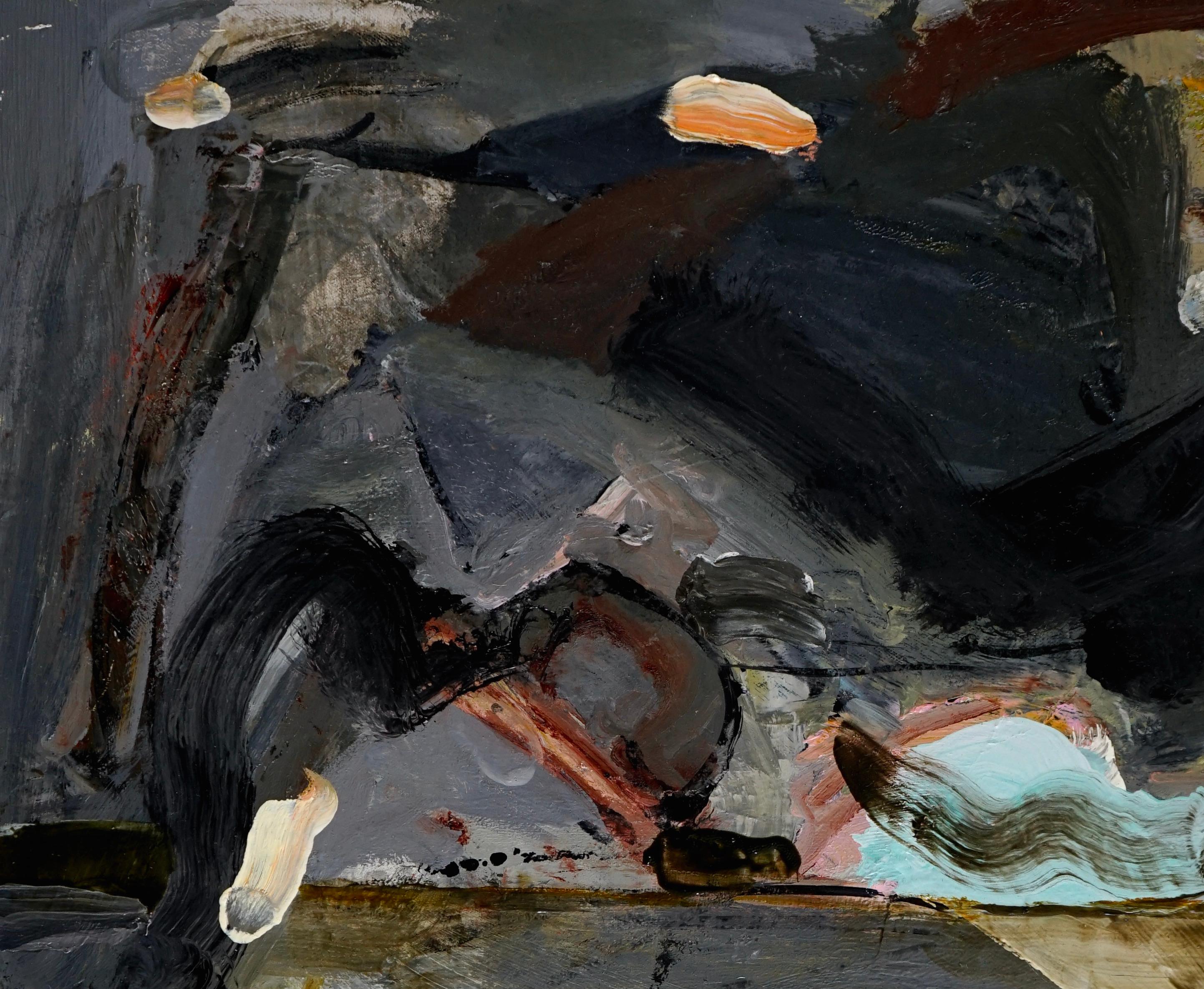 « Main Landscape - Storm II », huile sur toile - peinture abstraite - Abstrait Painting par Alfredo Gisholt