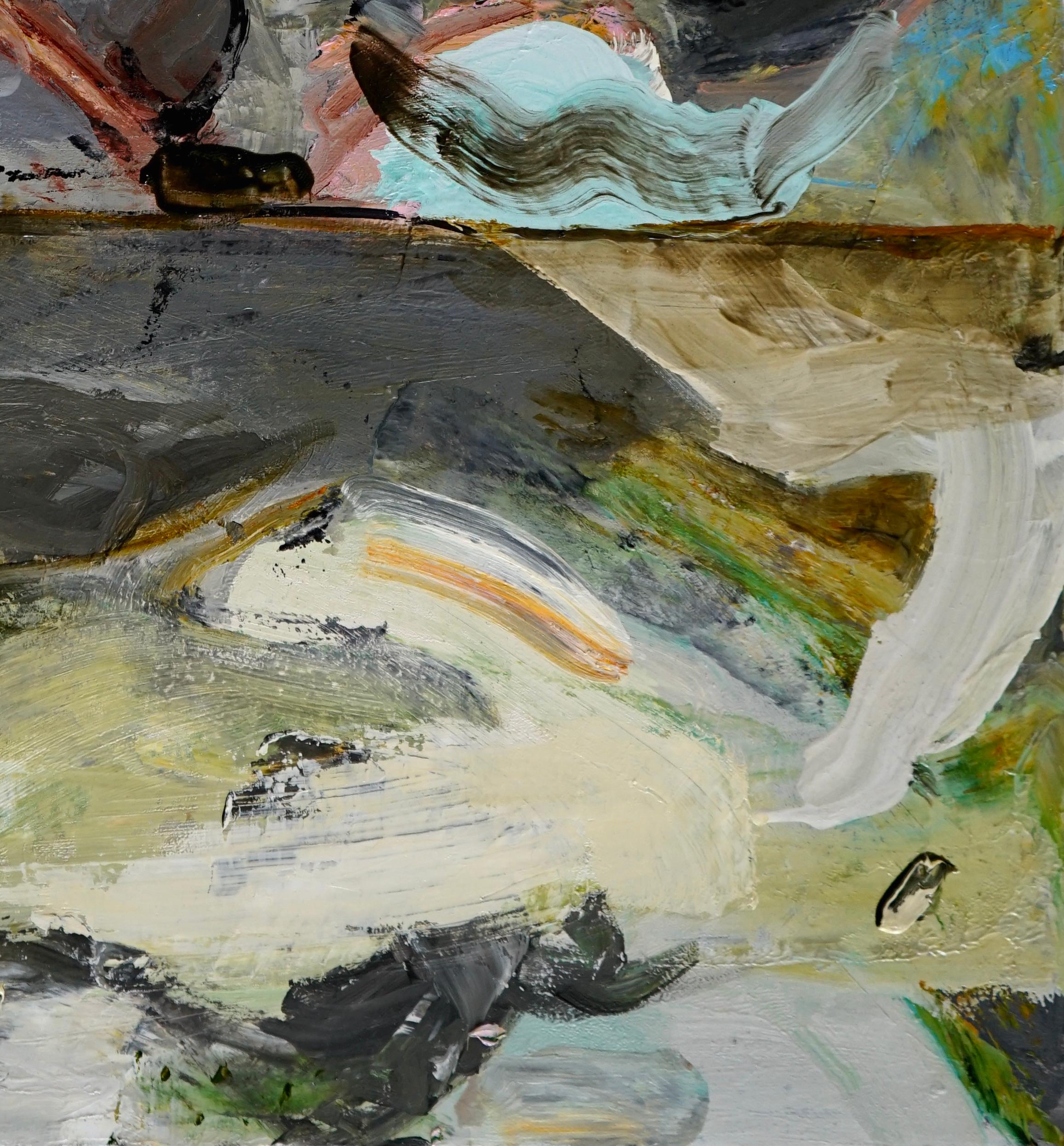 « Main Landscape - Storm II », huile sur toile - peinture abstraite en vente 1