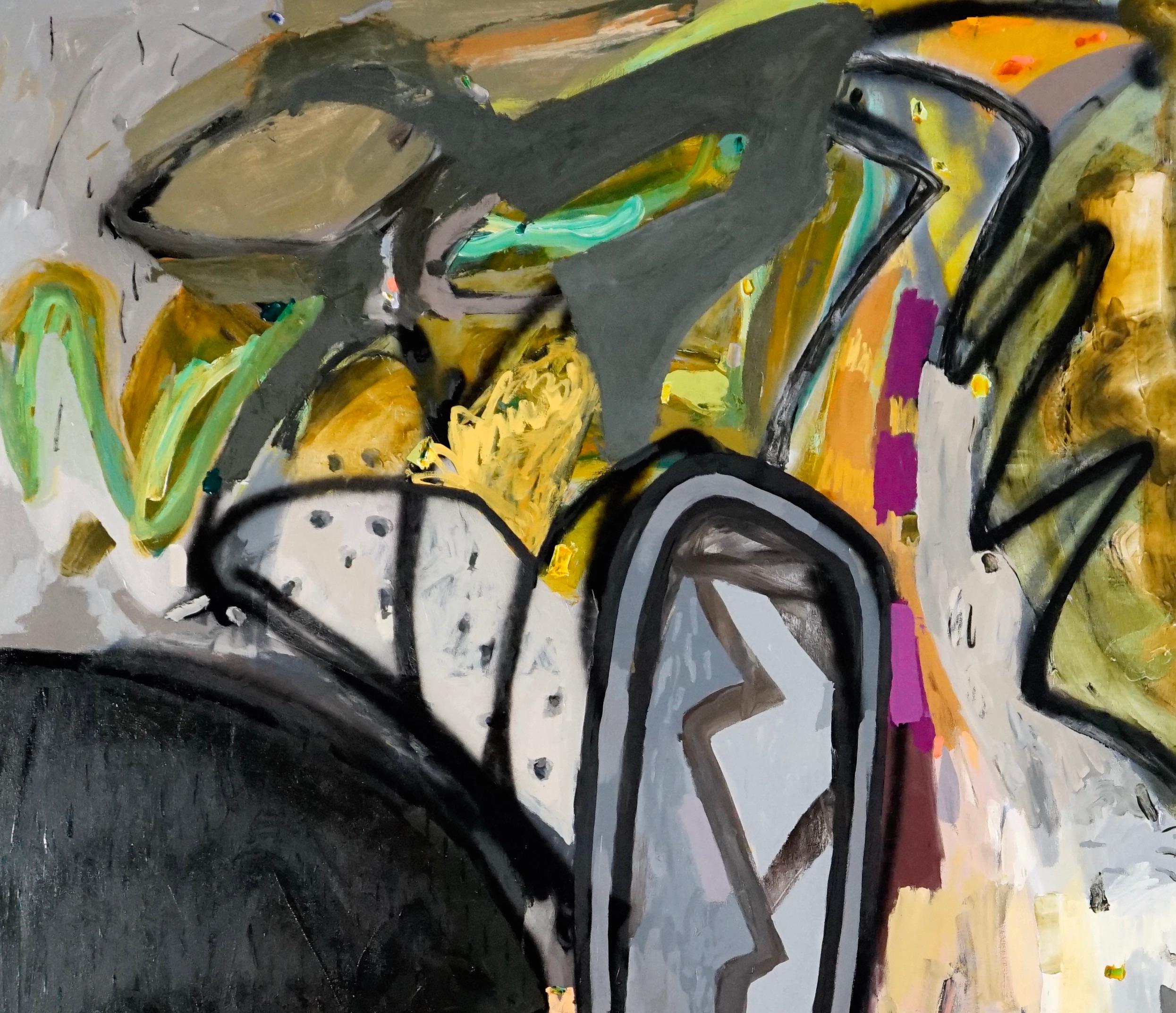 « Studio - Afternoon », huile sur toile - peinture abstraite - Abstrait Painting par Alfredo Gisholt