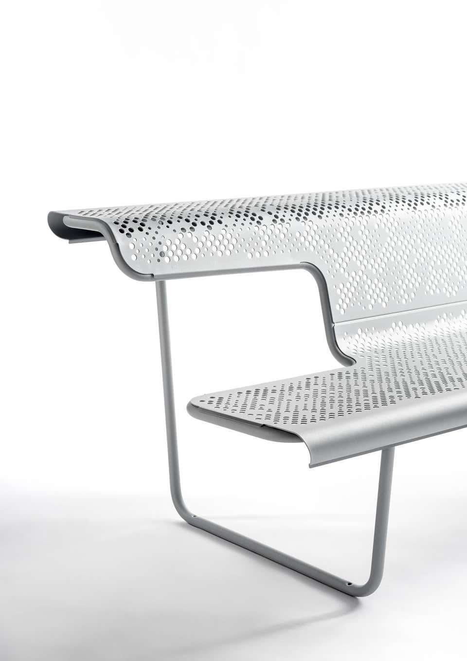 Steel Alfredo Häberli Contemporary Interior and Exterior 'Swiss Bench', 