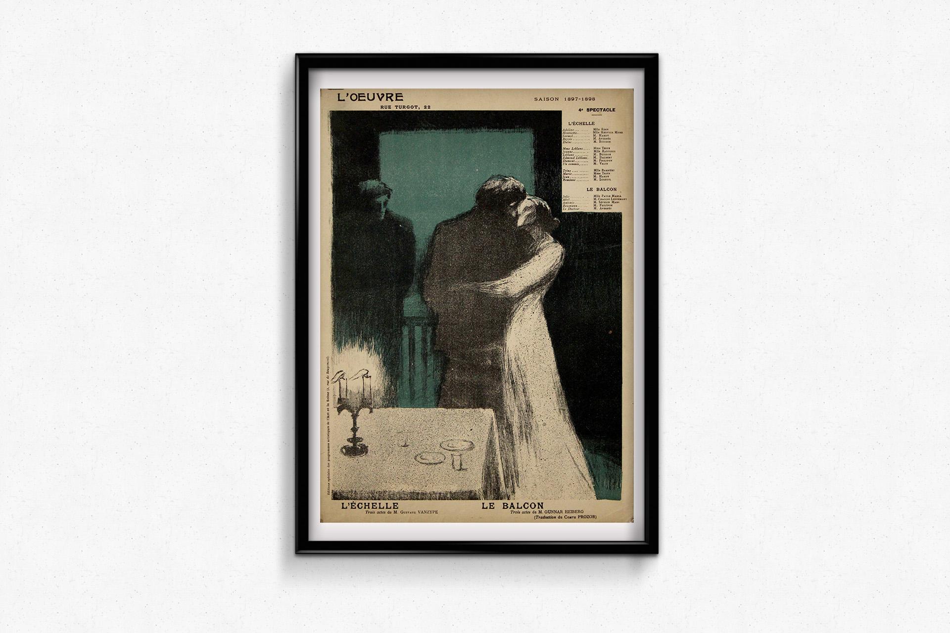 Programma illustrato di Alfredo Müller del 1898 - Théâtre de l'Œuvre in vendita 1