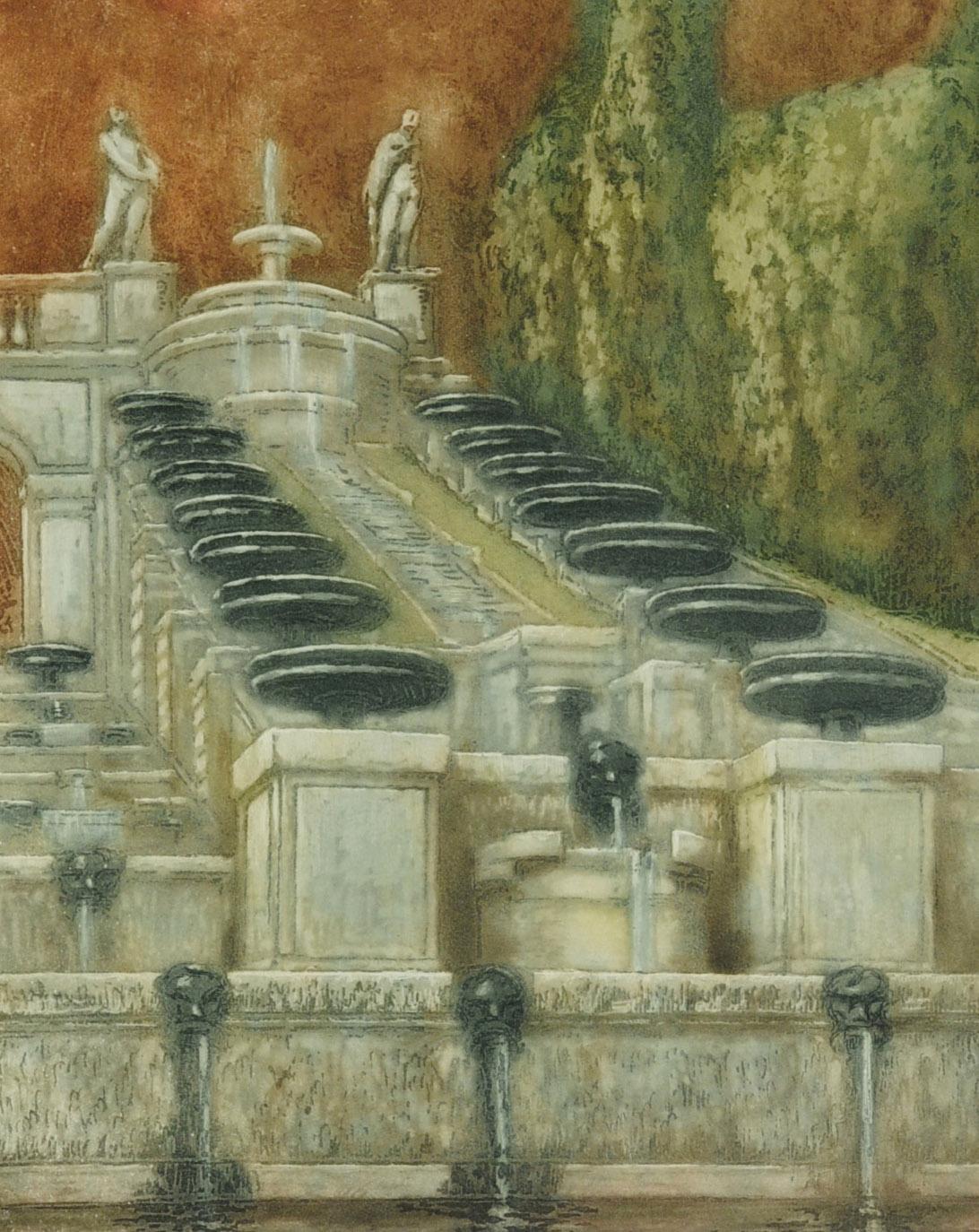 La Grande Cascade de Saint Cloud - Print by Alfredo Müller