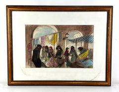 Technique mixte - Espace de marché