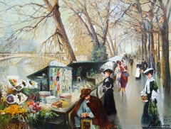 Distribuidores de libros. Óleo sobre lienzo, 88x115 cm