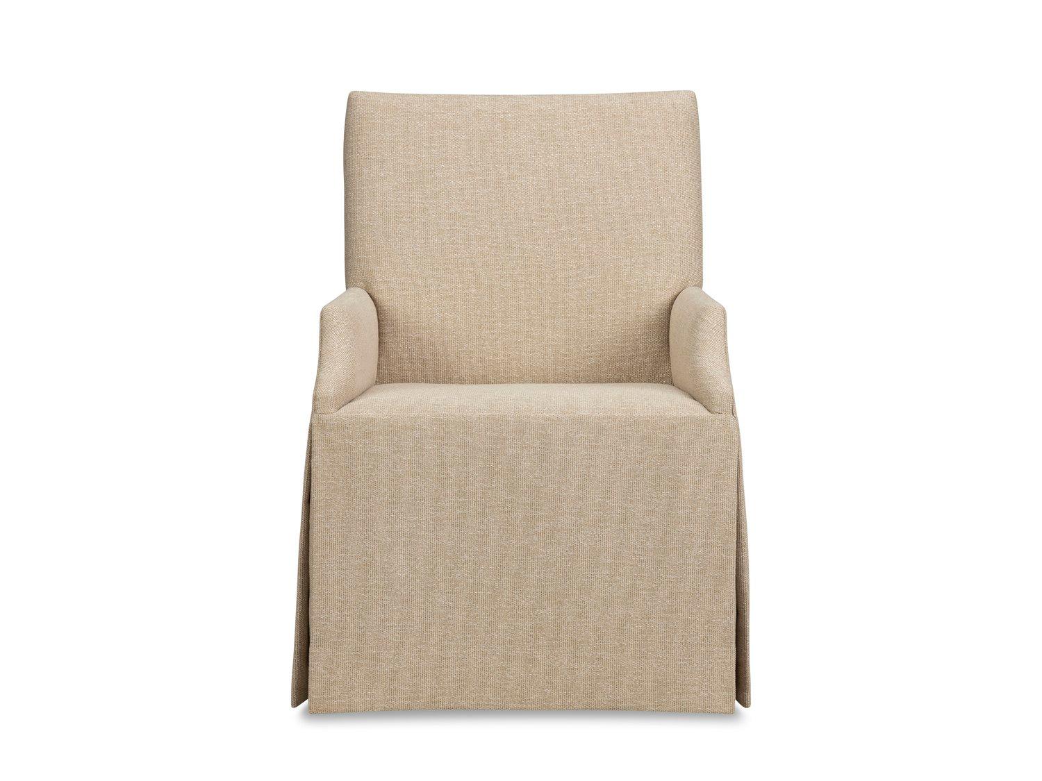Les lignes fluides et épurées de la chaise de salle à manger rembourrée lui permettent de se fondre dans n'importe quel décor en fonction du tissu, et sa taille offre un confort généreux pour les dîners ou les sièges occasionnels.

- Jupe de