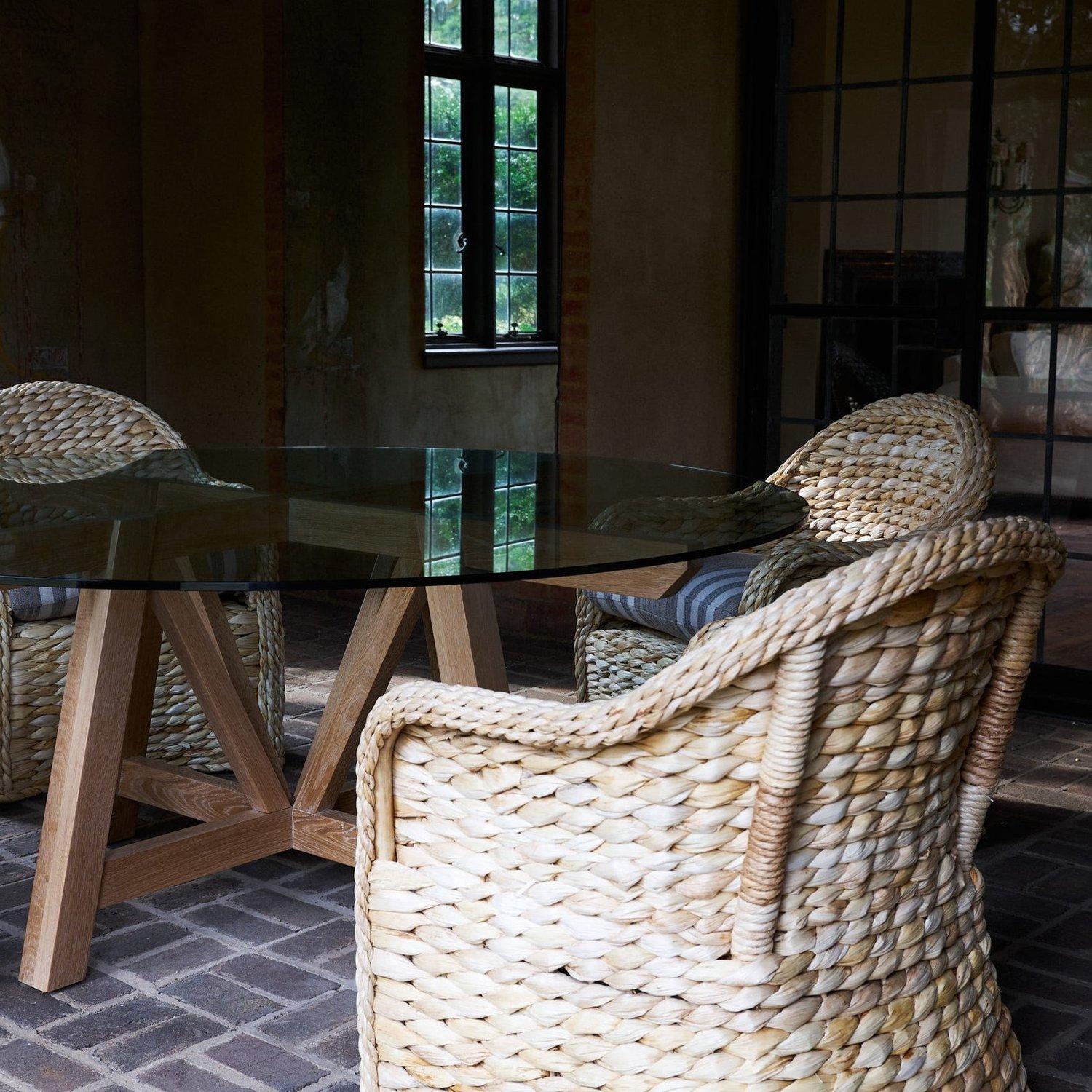 Straw Alfredo Paredes Isla Dining Chair For Sale