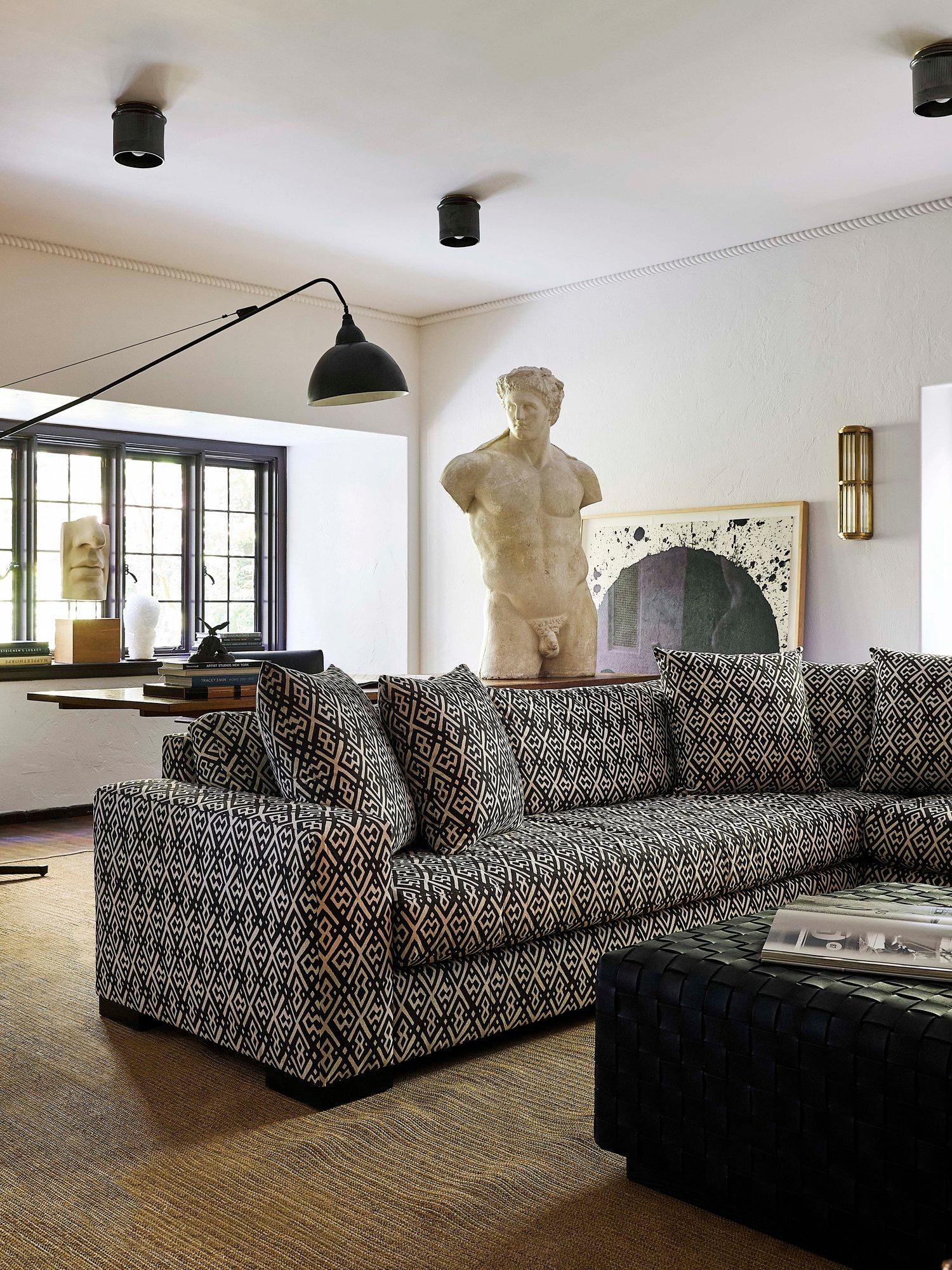 American Alfredo Paredes Sevilla Woven Rectangle Ottoman For Sale
