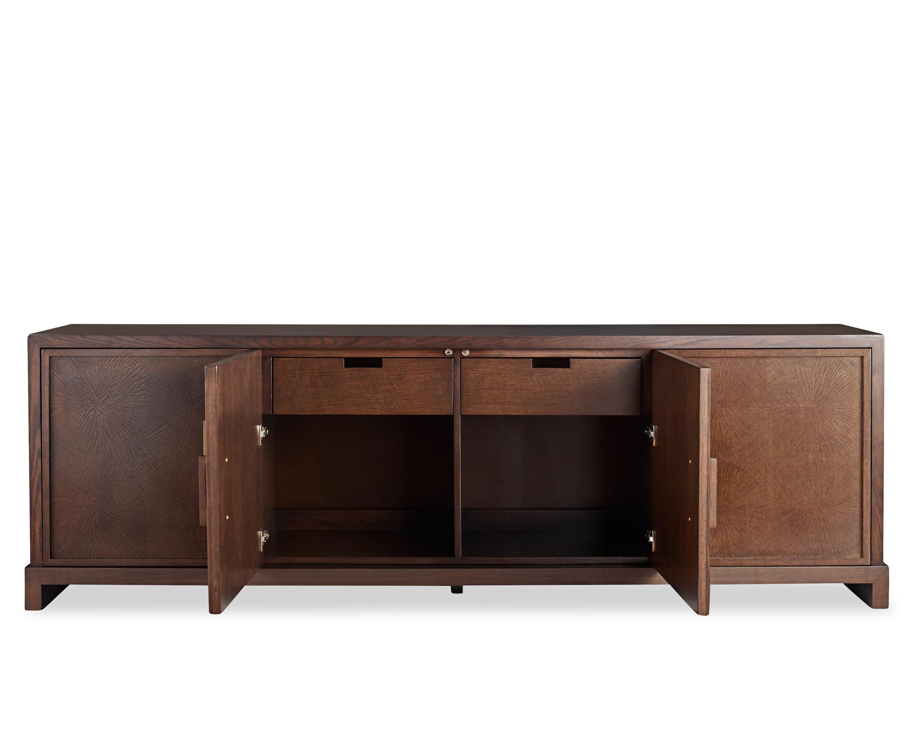 Veneer Alfredo Paredes Ventana Credenza For Sale
