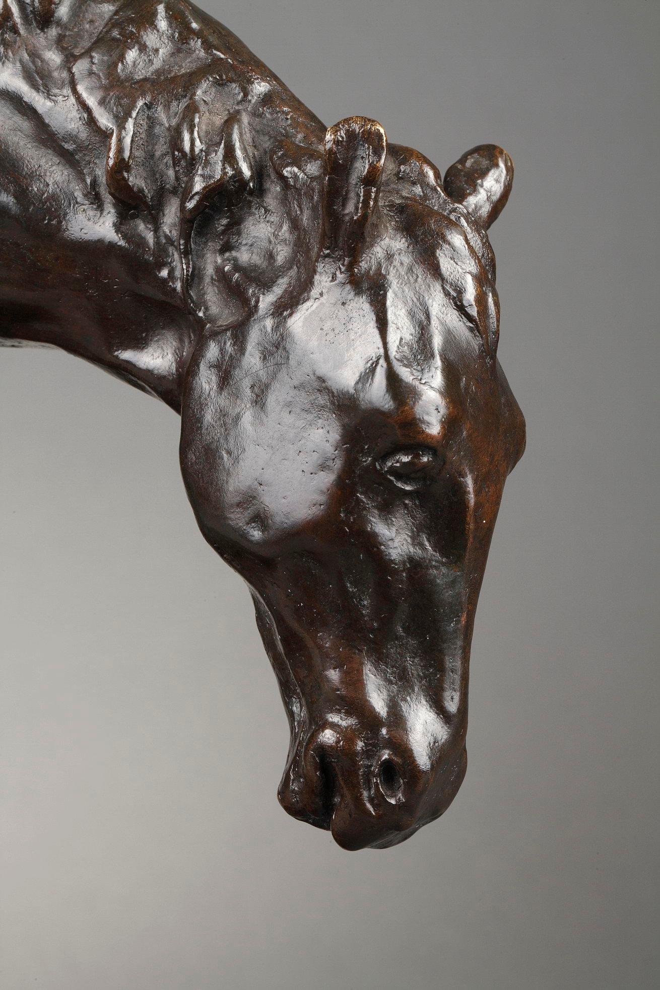 Cavallo sellato - Sculpture Scuola francese di Alfredo Pina