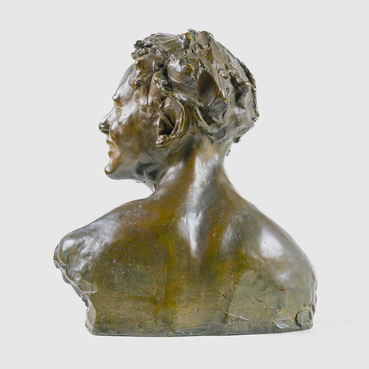 Young Faun – Bronze Bust by Alfredo Pina (1883–1966), Cast by Arthur Goldscheide For Sale 2