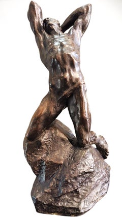 Extreme Effort - Powerful Bronze Sculpture by Alfredo Pina (1883-1966)