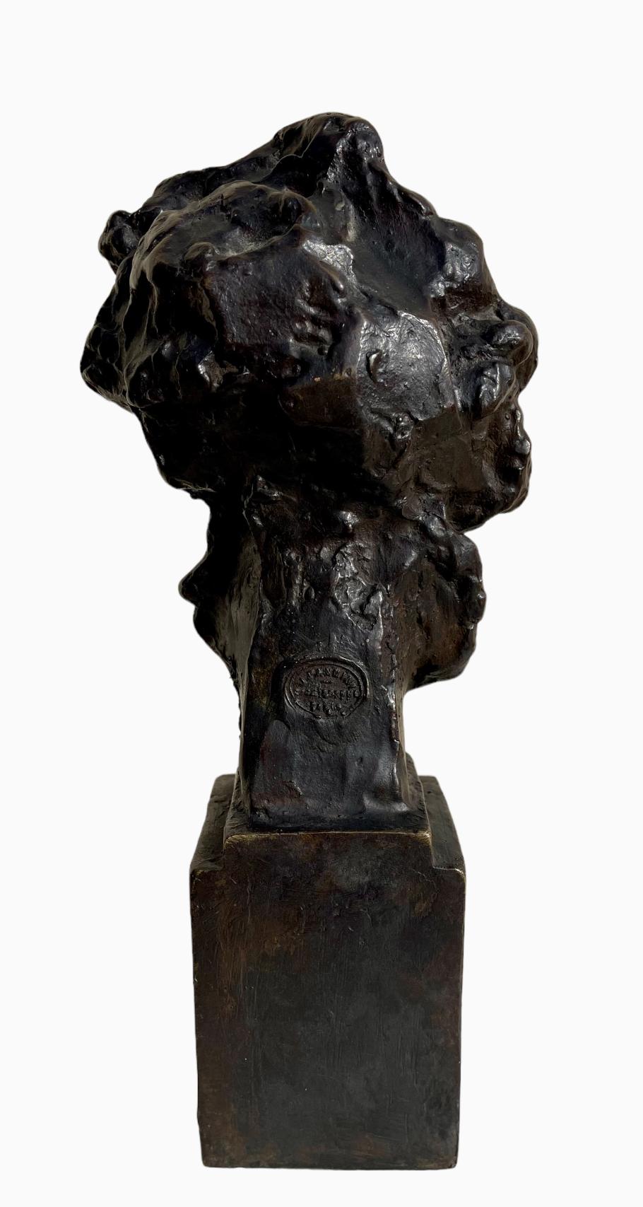 Alfredo Pina - Lost Wax, Bust Of Beethoven In Good Condition For Sale In Beaune, FR