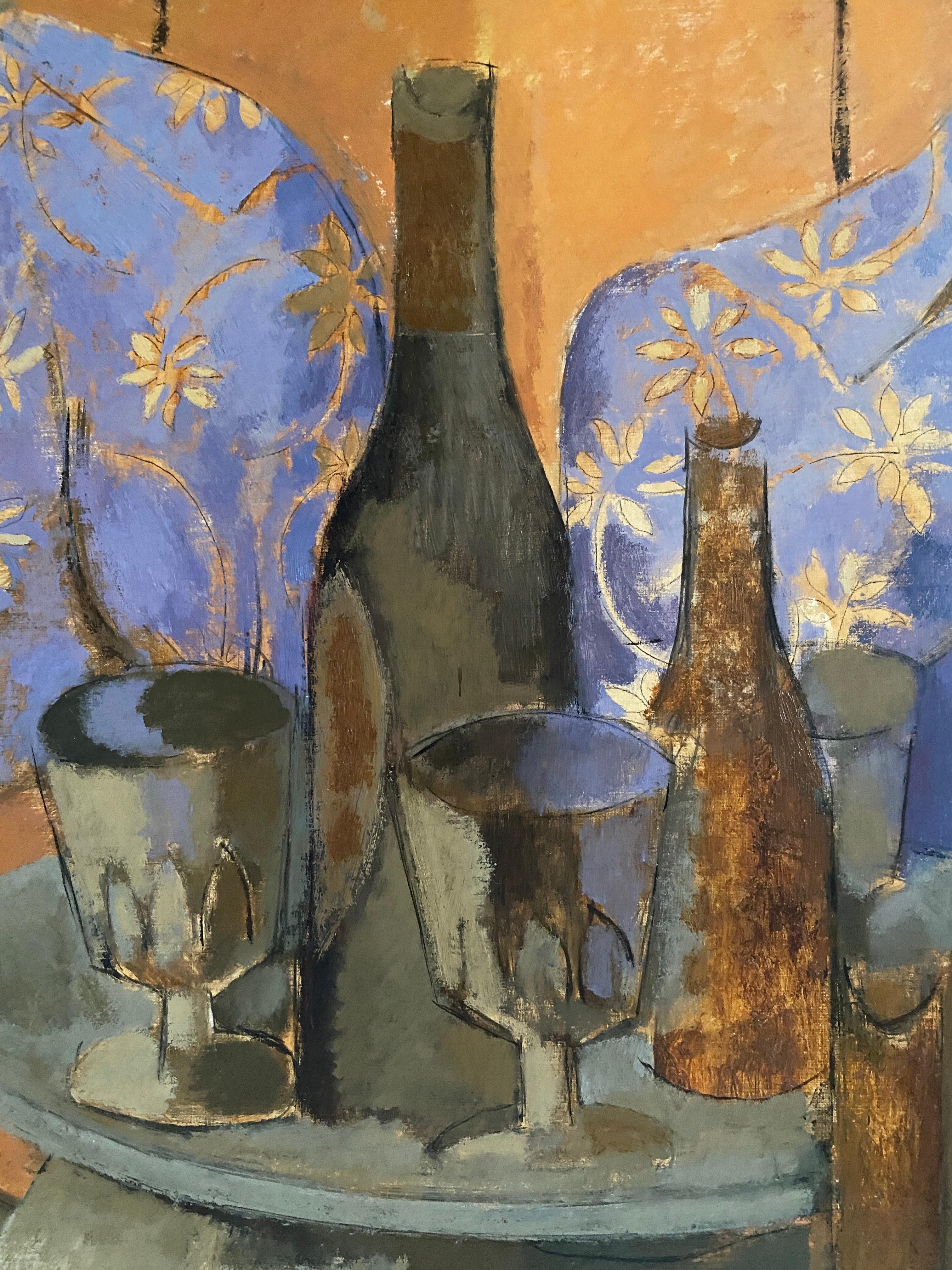 La cameriera. Ritratto di tre quarti.  Stile cubista contemporaneo. Vernice ad olio in vendita 6