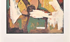 Guitar Player- Lithograph by Alfredo Romagnoli - 1970s