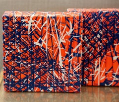 Alfredo Salazar Folded Canvas Four-Piece Abstract Art