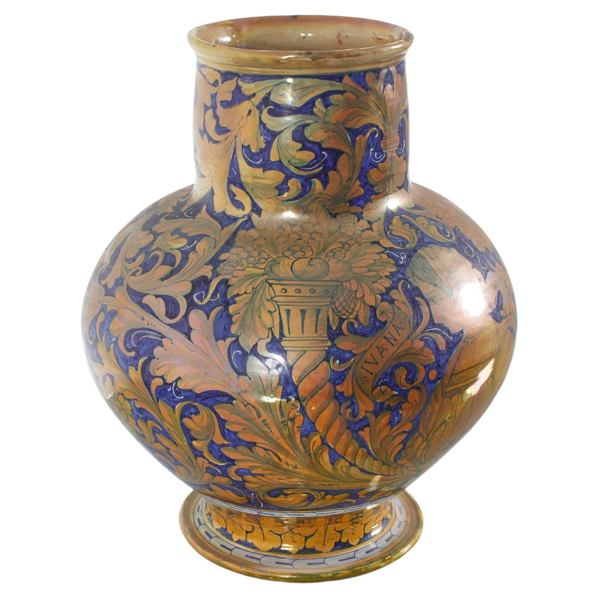 Alfredo Santarelli Ceramics Vase Maiolica hand-glazed Italy 1920s