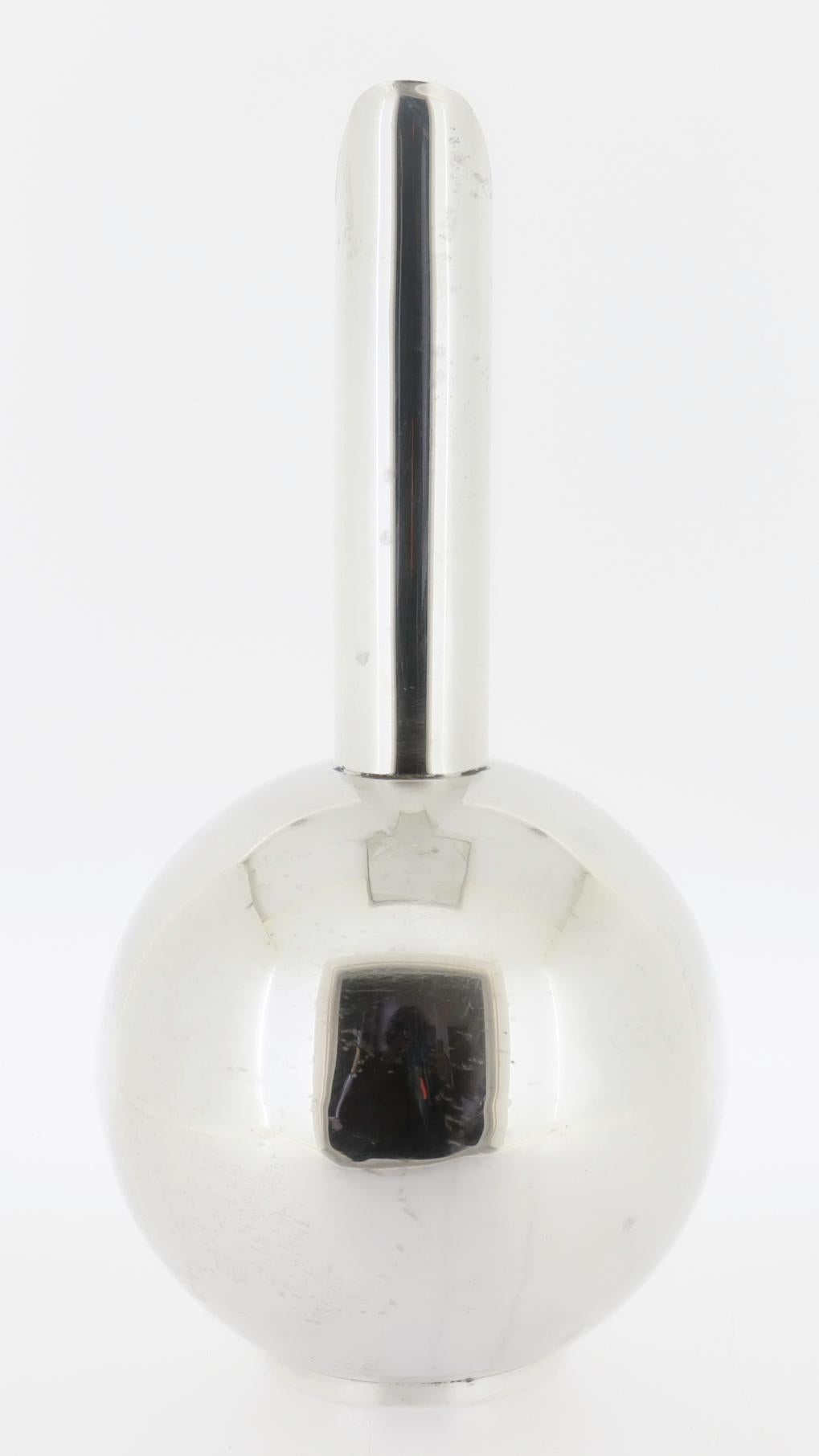 Alfredo Sciarrotta Handmade Modernist Craft Sterling Silver Small Pitcher/ Ewer For Sale 2