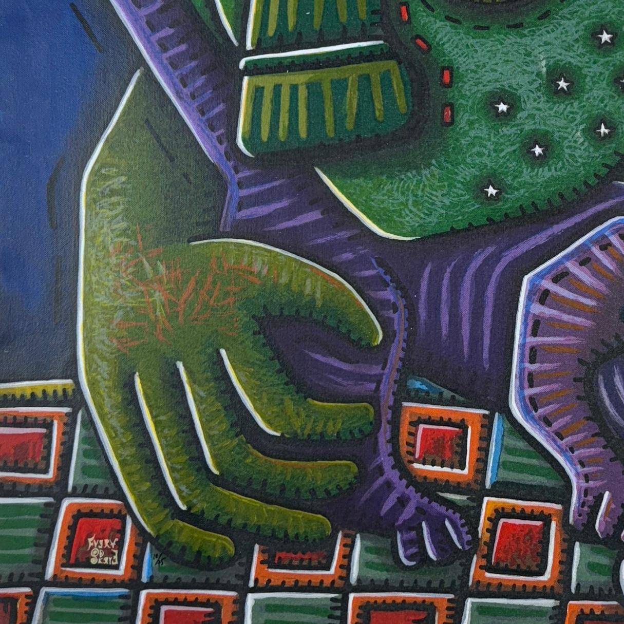 Serigrafía original firmada sobre lienzo edición limitada arte cubano - Print de Alfredo Sosabravo